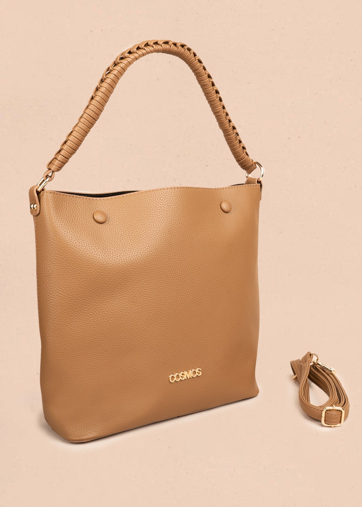 Bolso tipo cartera color café 106786