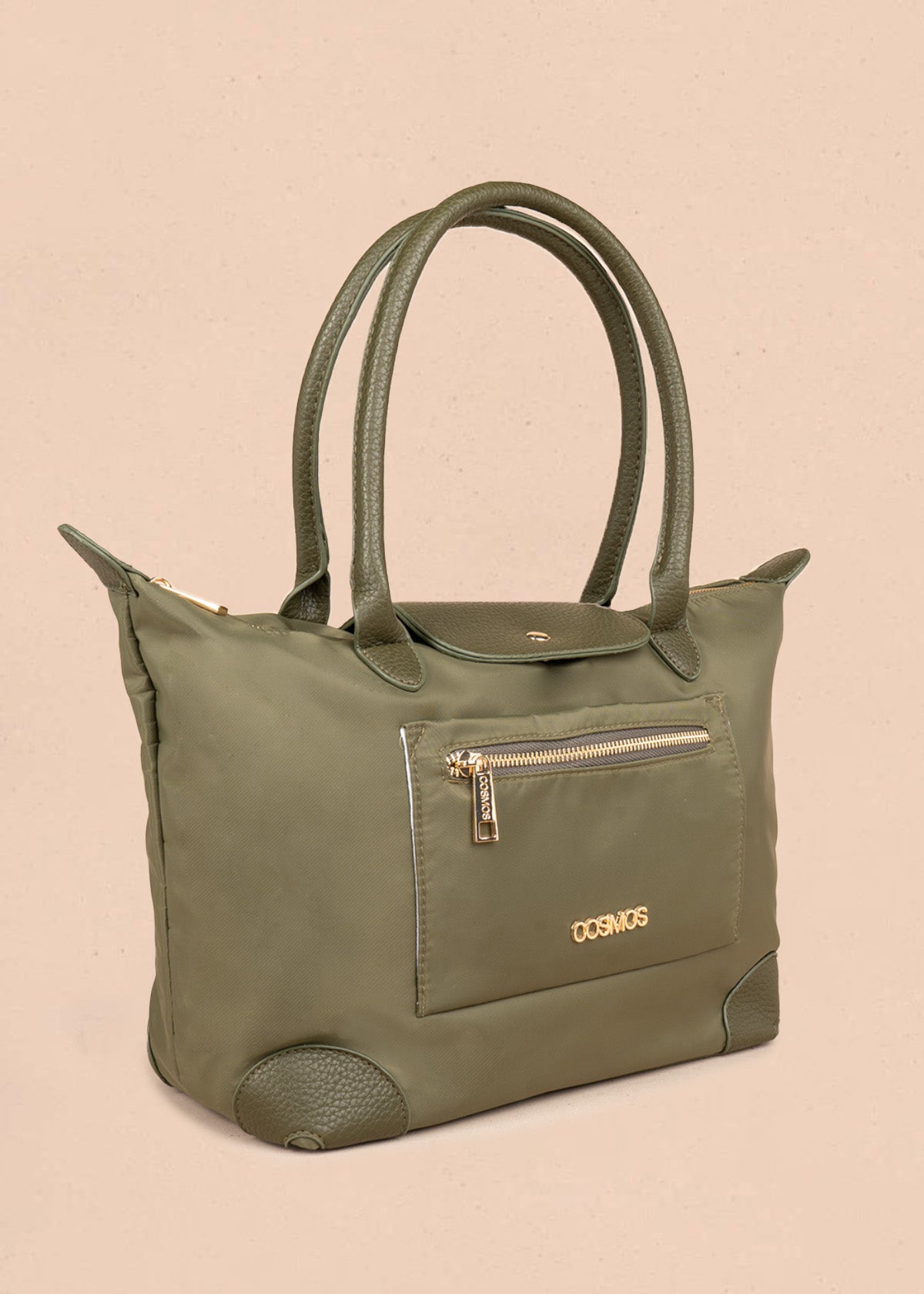 Bolso manos libres tipo shopping color verde 106790