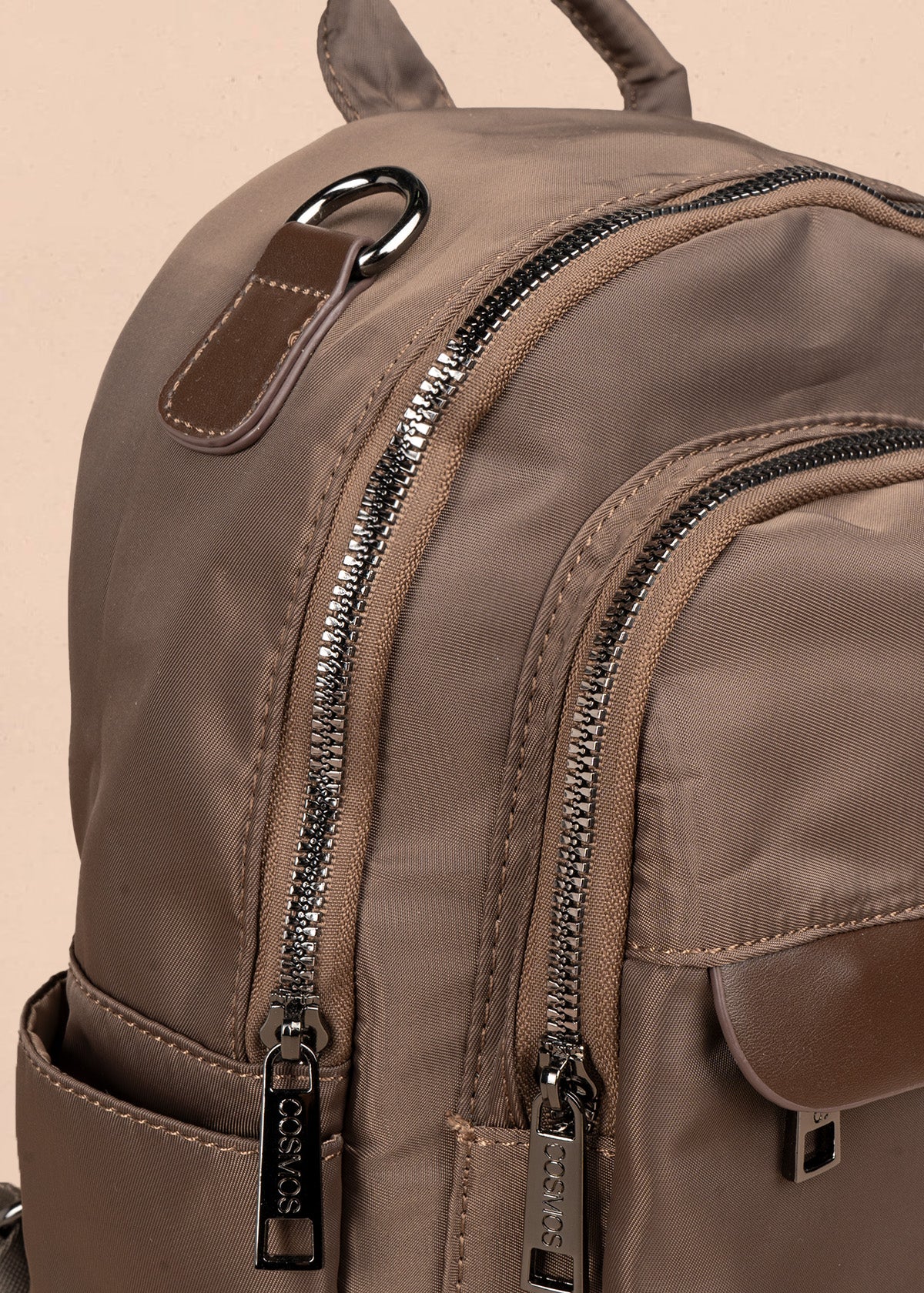 Morral en textil color chocolate 106793