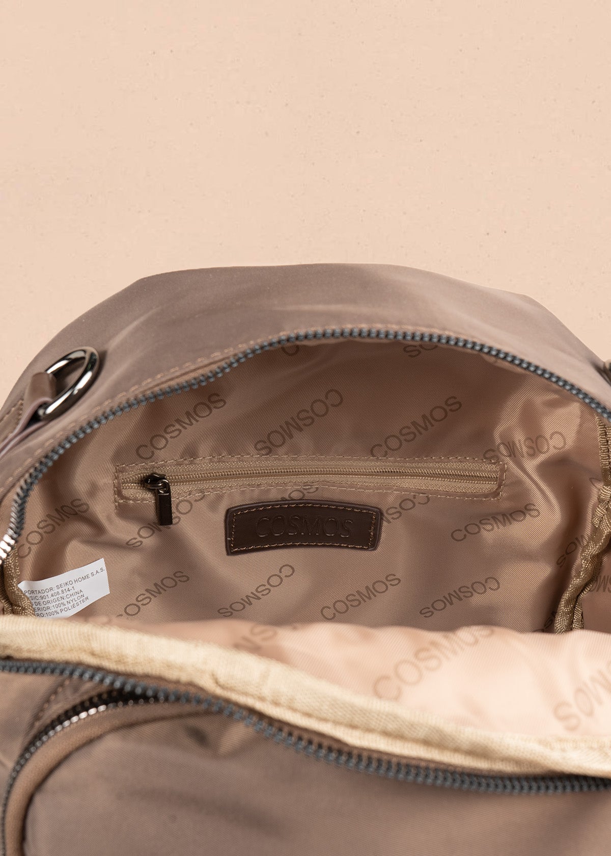 Morral en textil color chocolate 106793