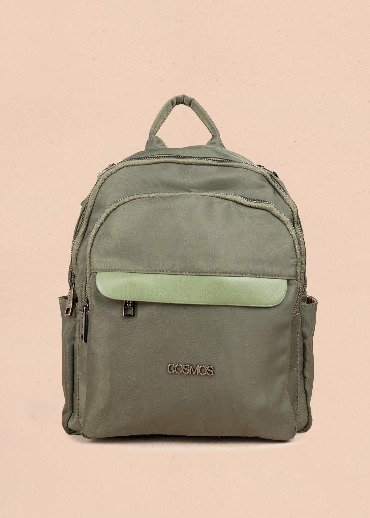 Morral en textil color verde 106793