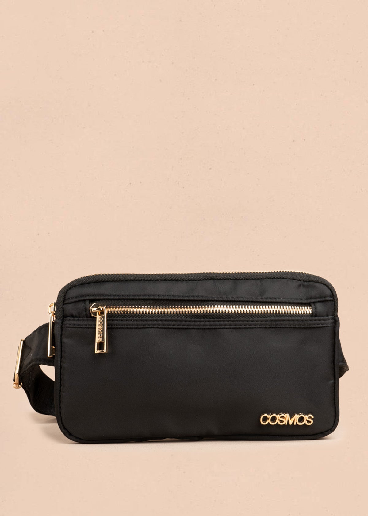 Riñonera color negro con bolsillo frontal 106803