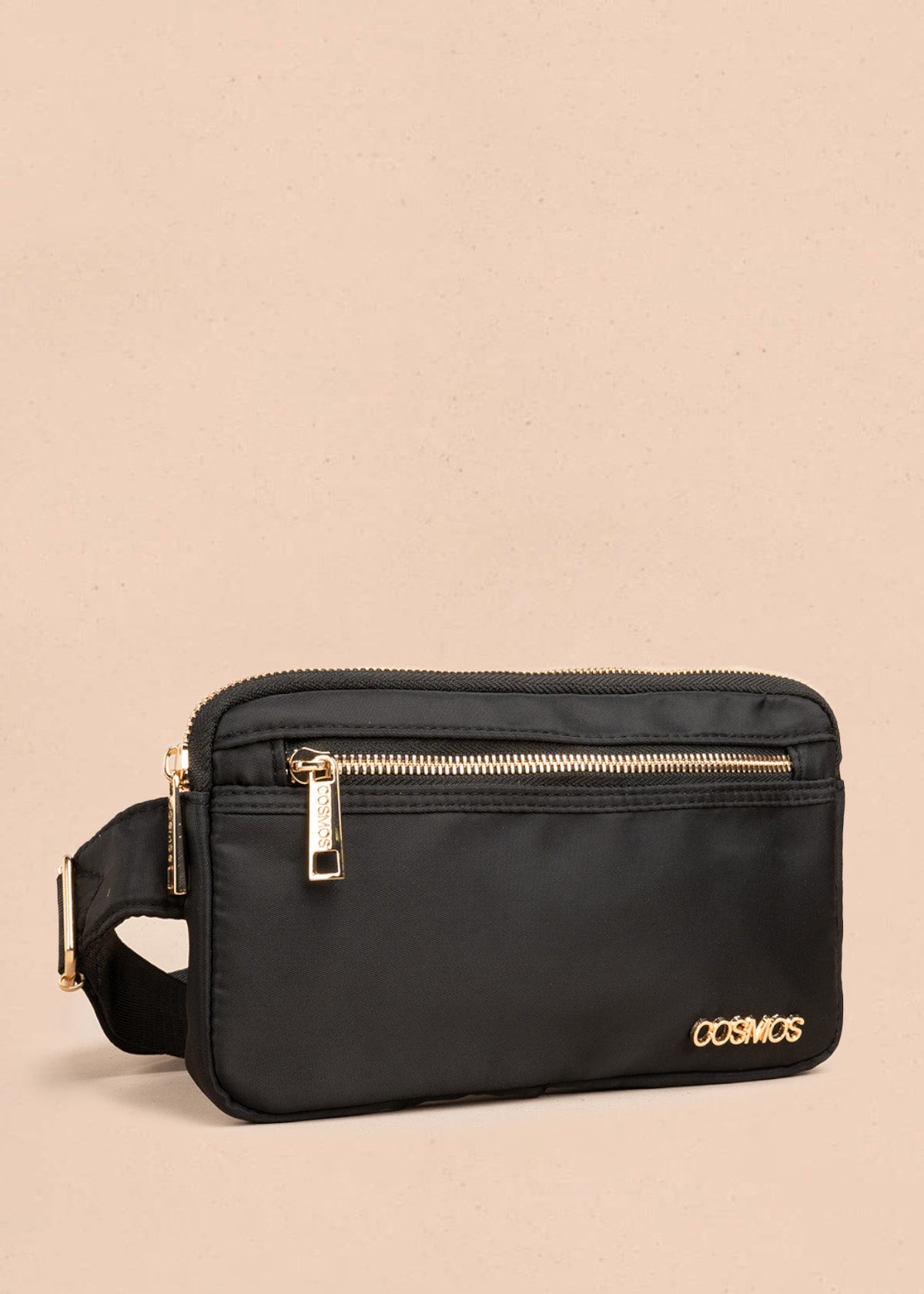 Riñonera color negro con bolsillo frontal 106803
