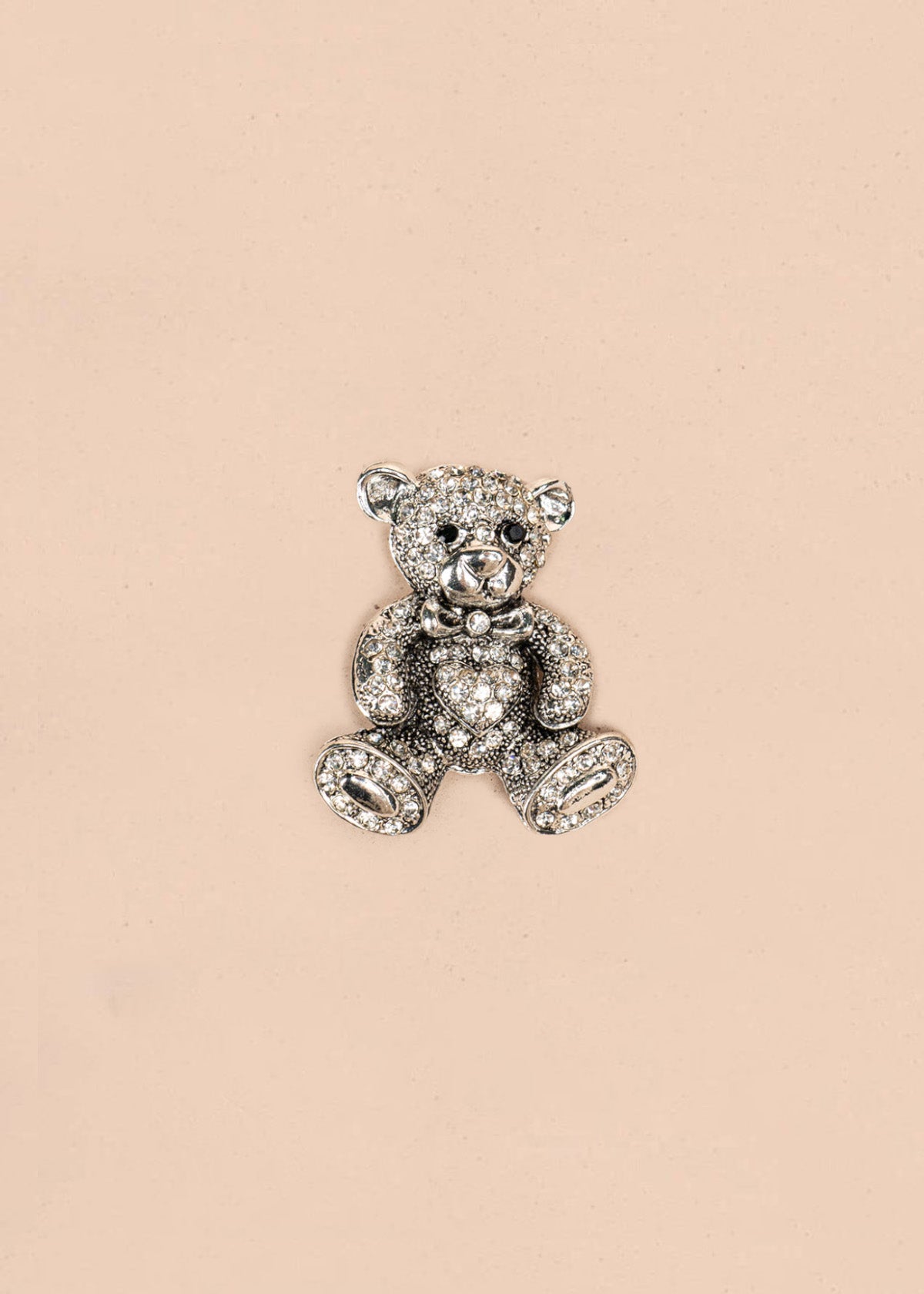 Prendedor de oso color plata 106820