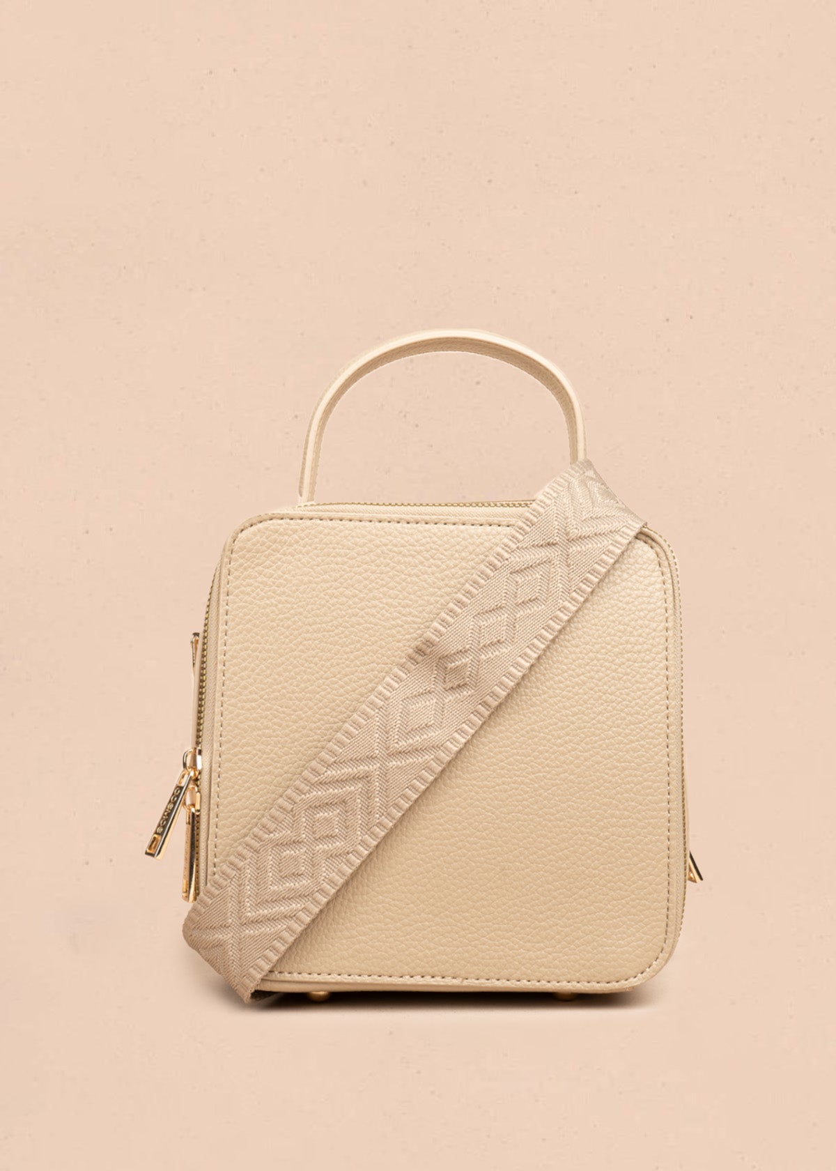 Bolso manos libres color beige con taches 106839