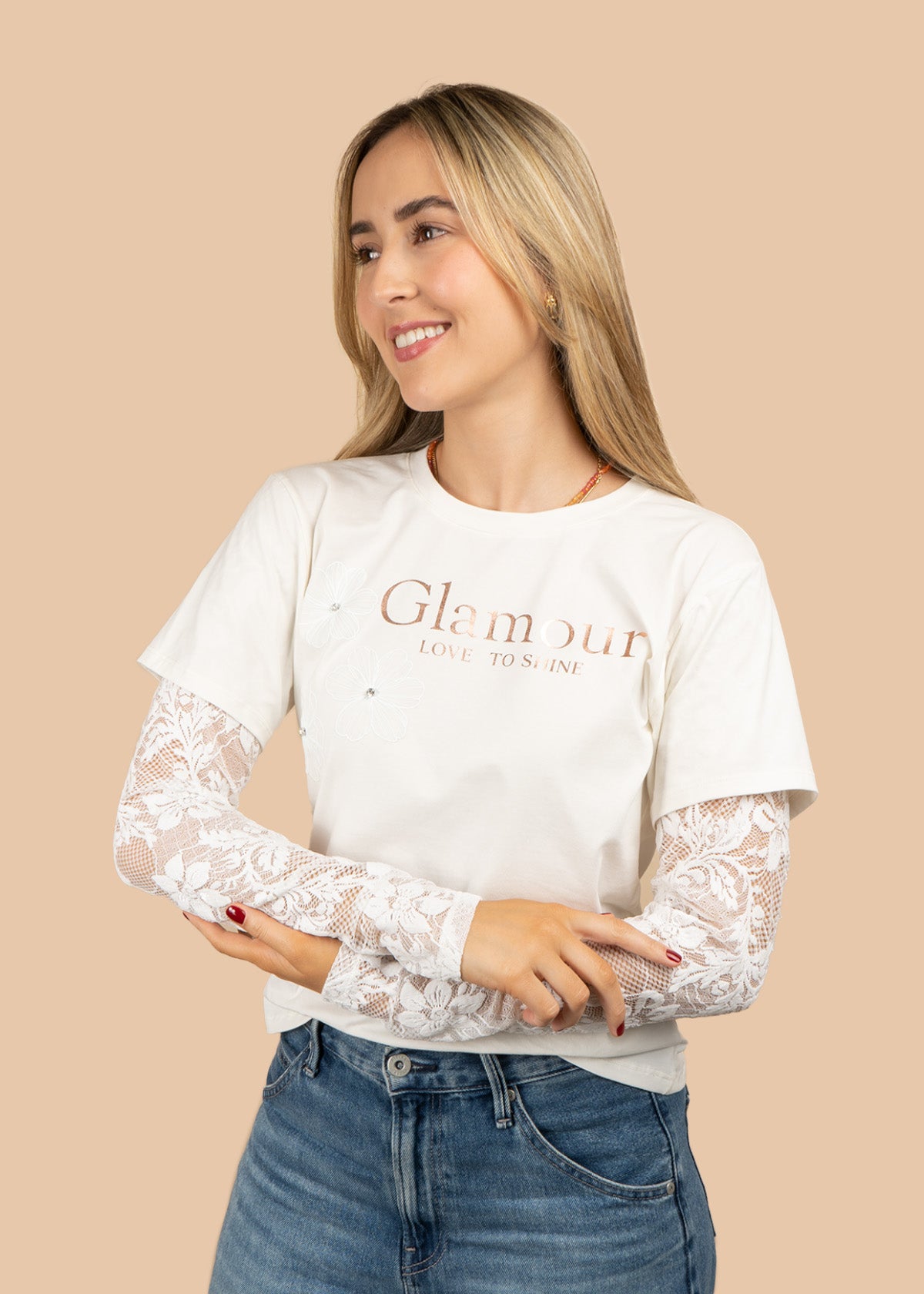 CAMISETA BEIGE 106908