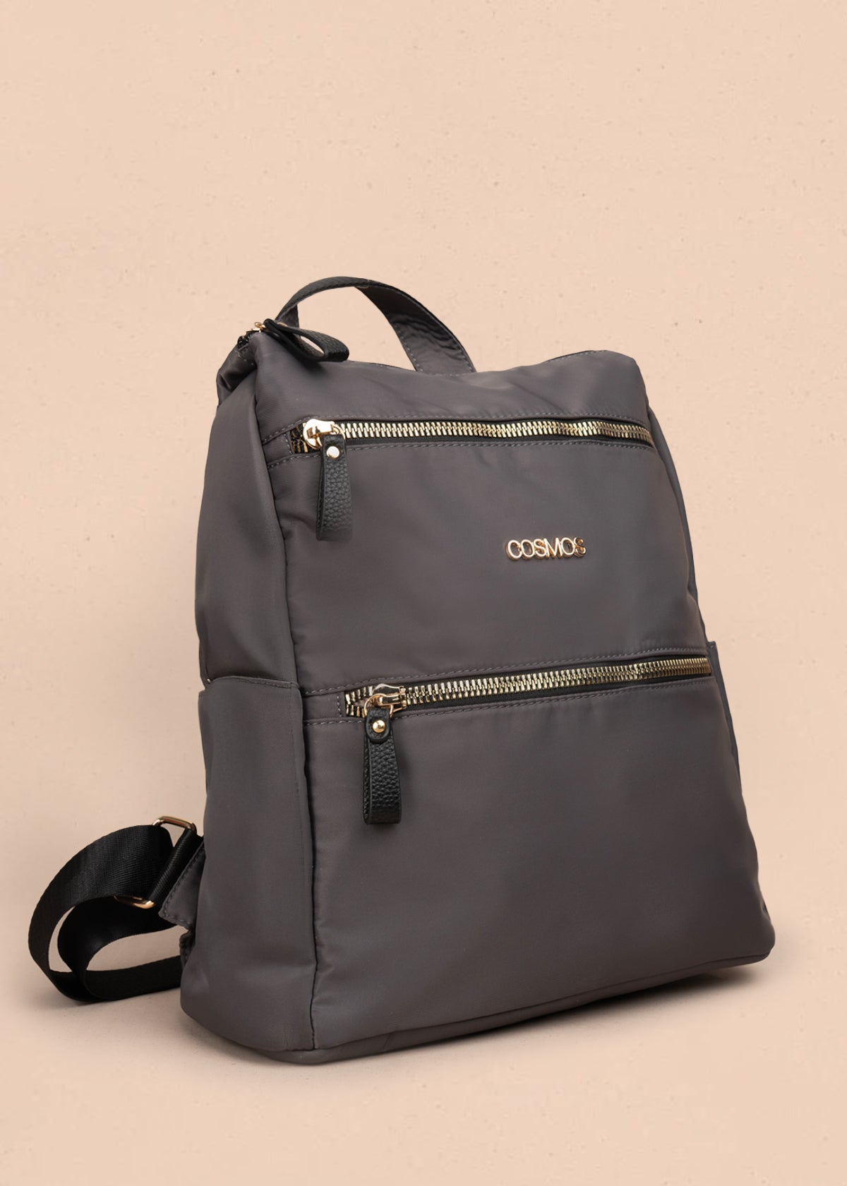 Morral color gris con doble bolsillo frontal 106979