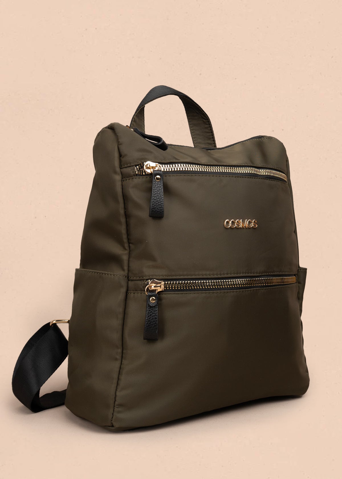 Morral color verde con doble bolsillo frontal 106979