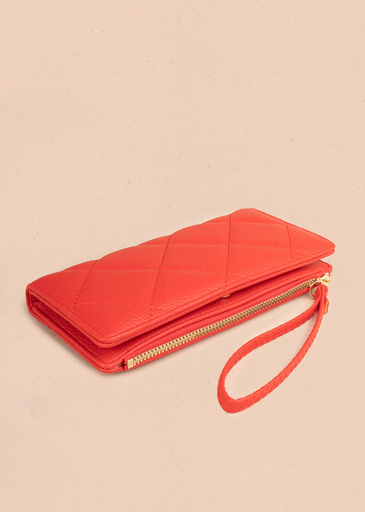 Billetera grande color rojo con cierre y manilla 107158