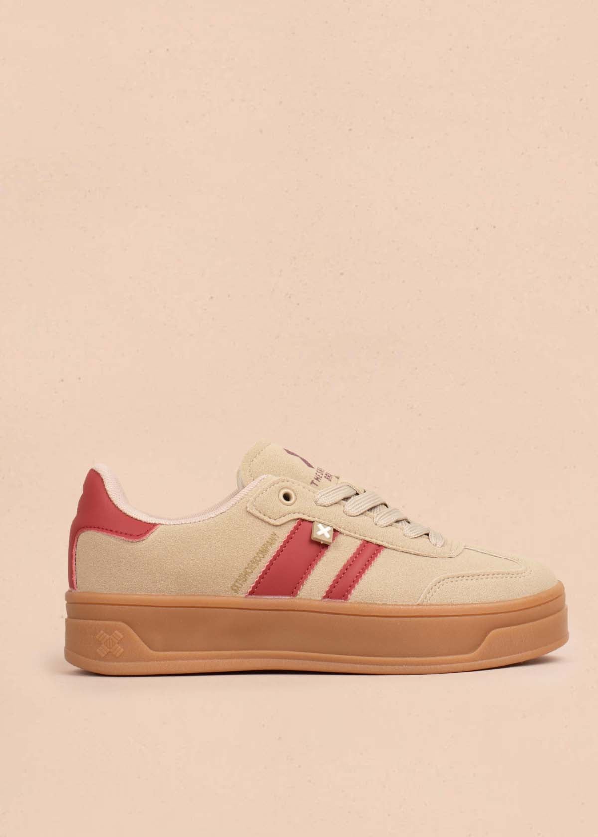 Tenis casuales color beige 105035