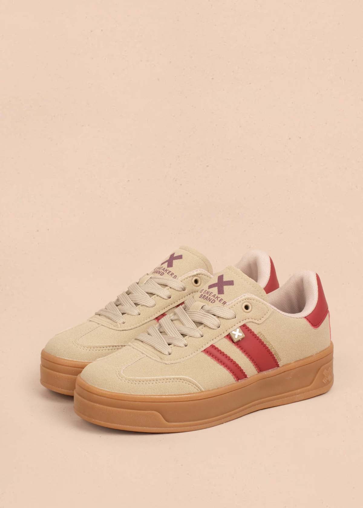 Tenis casuales color beige 105035