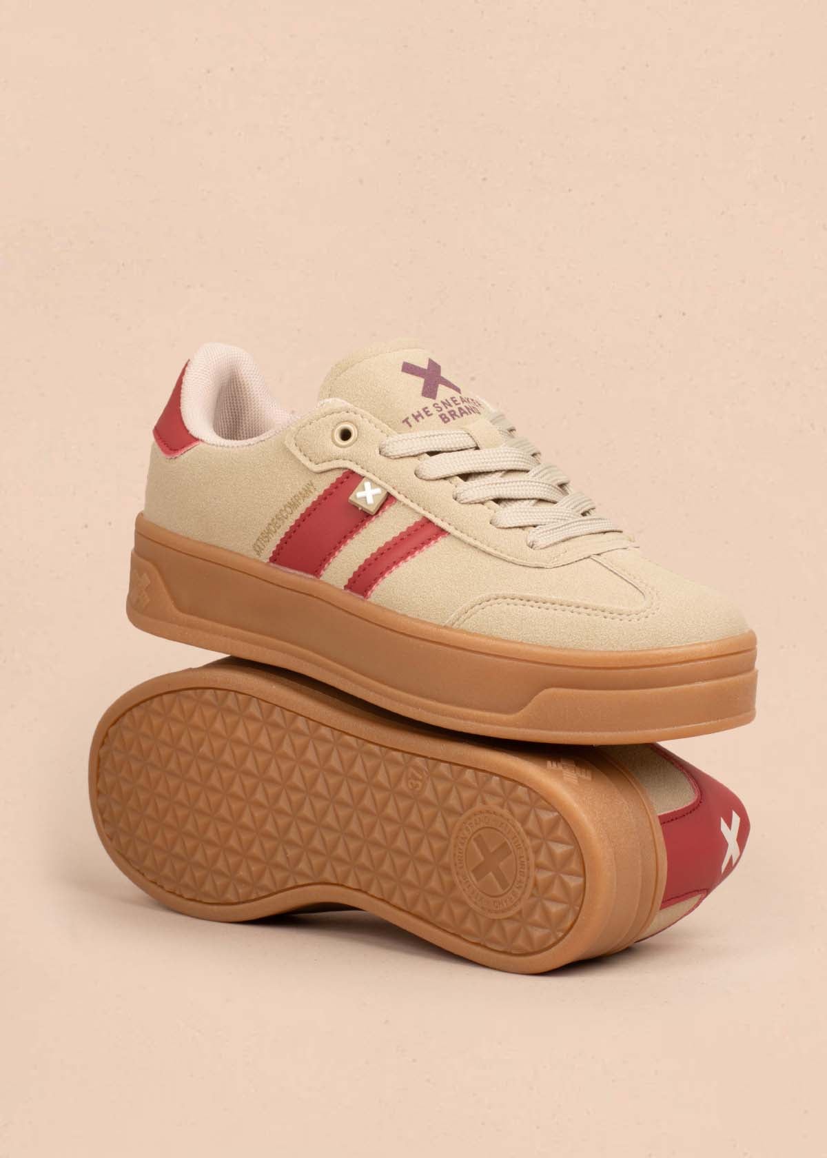 Tenis casuales color beige 105035
