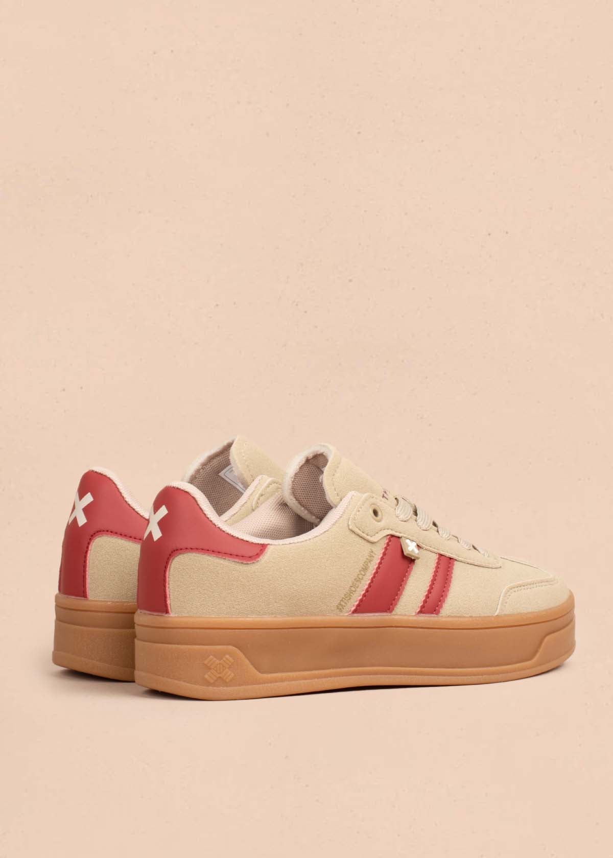 Tenis casuales color beige 105035