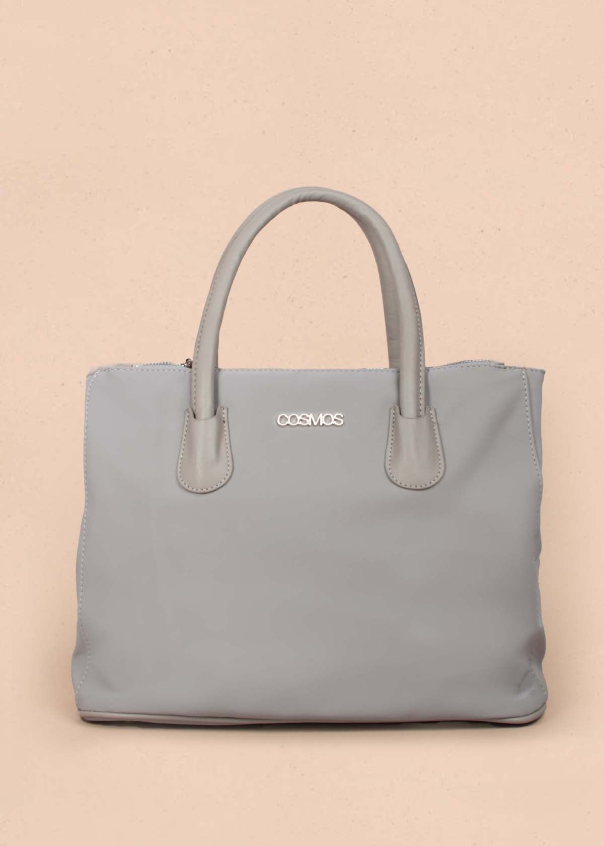Bolso tipo shopping color gris 105152