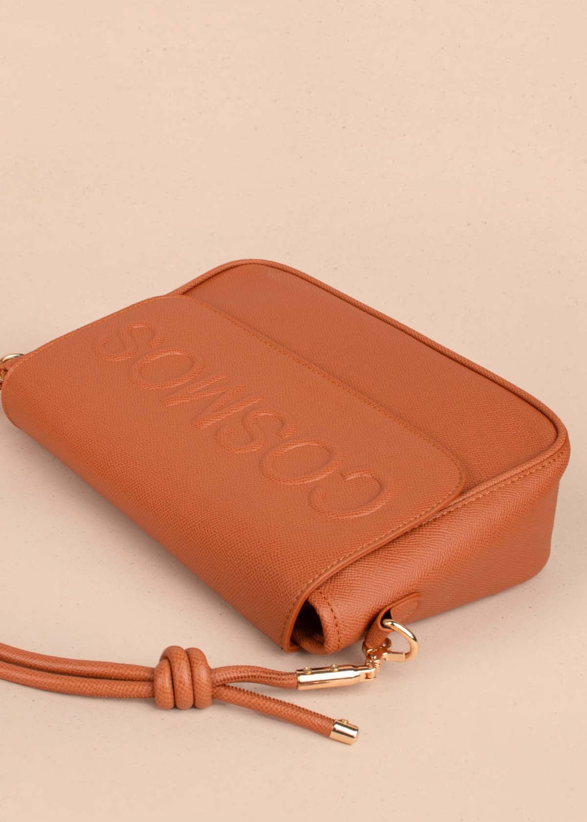 Bolso tipo bandolera color miel 105260