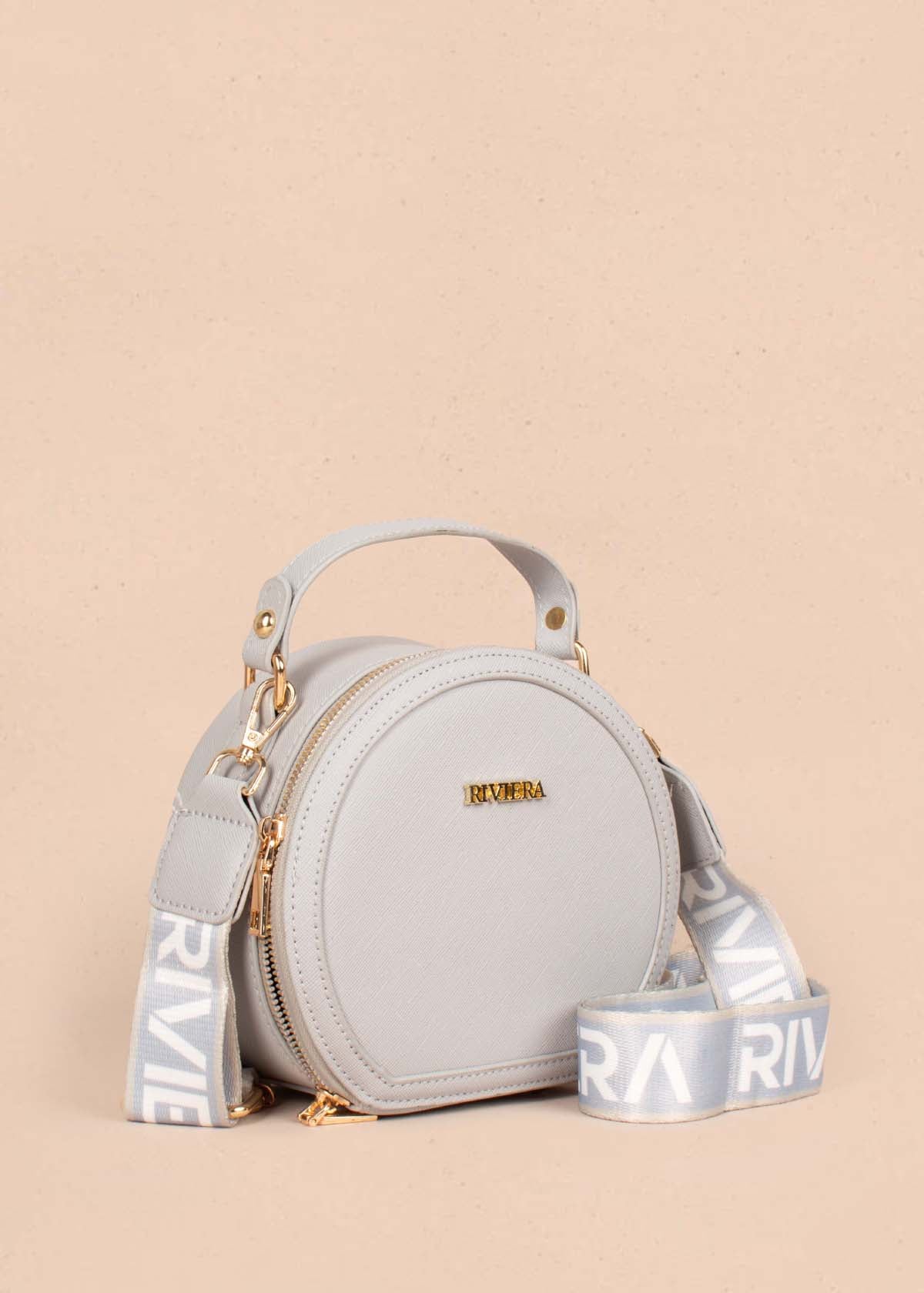 Bolso tipo bandolera color gris 105293