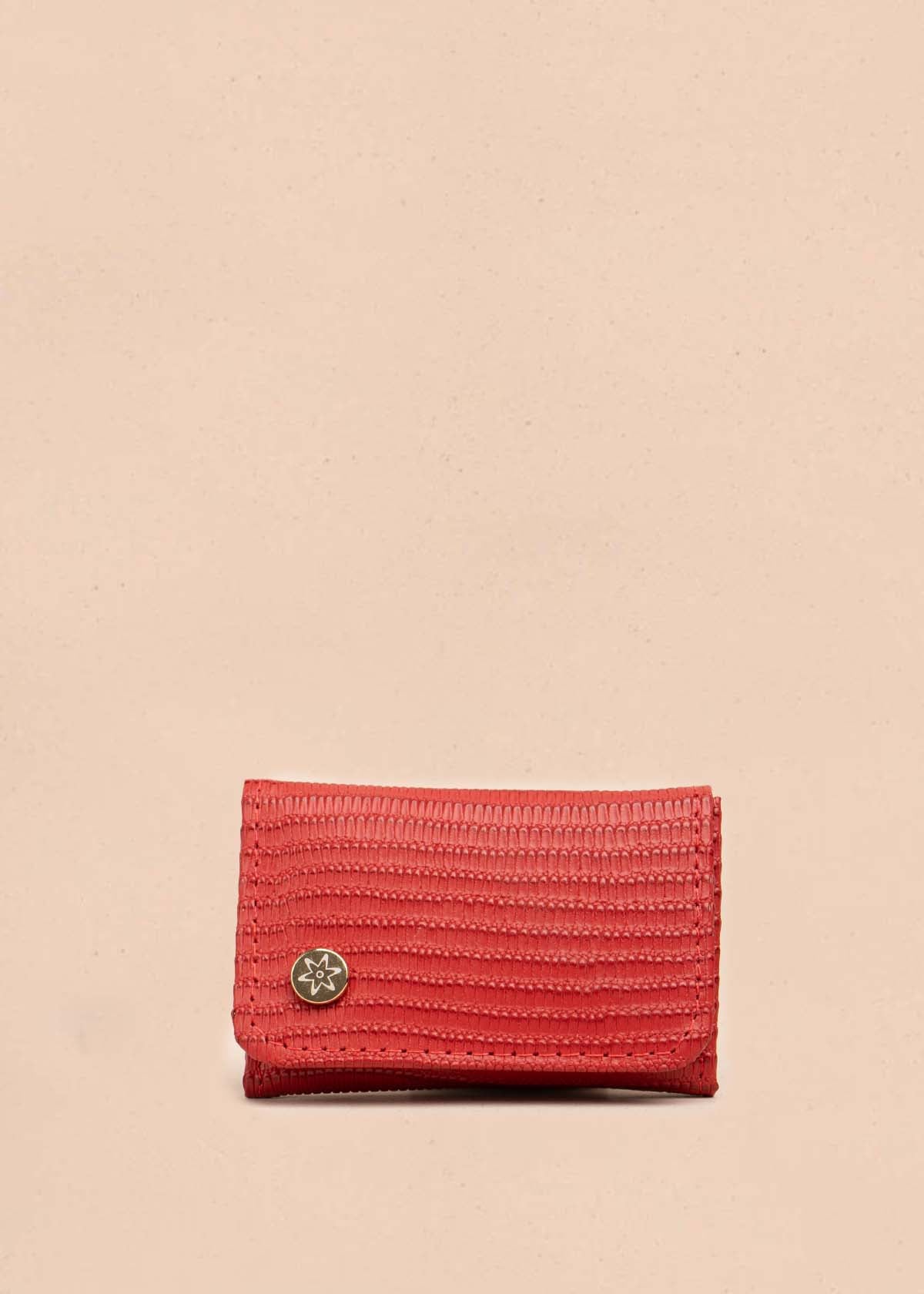 Porta llaves en cuero color rojo 105324