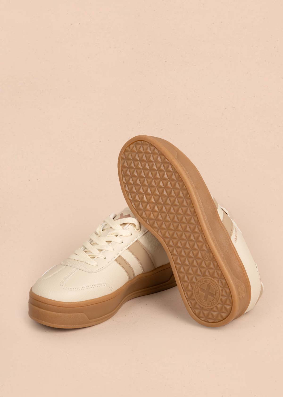 Tenis casuales color beige 105360