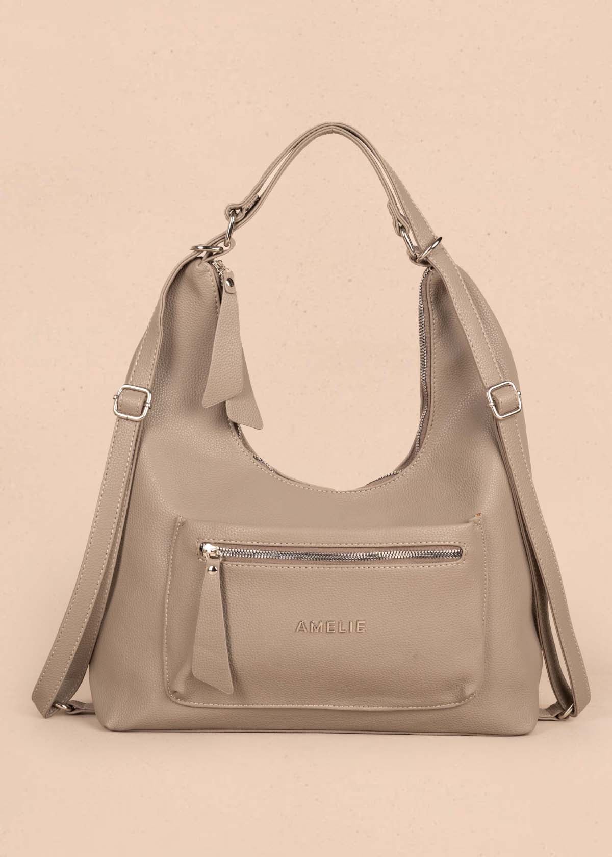 Bolso tipo shopping color taupe 105363