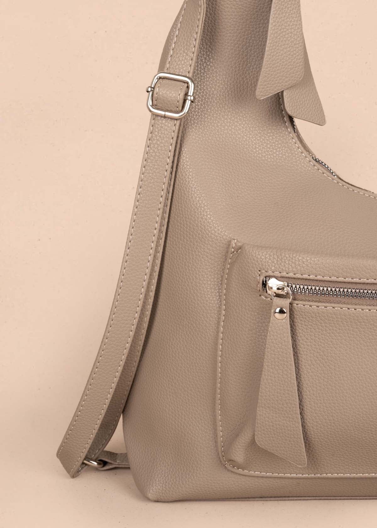 Bolso tipo shopping color taupe 105363