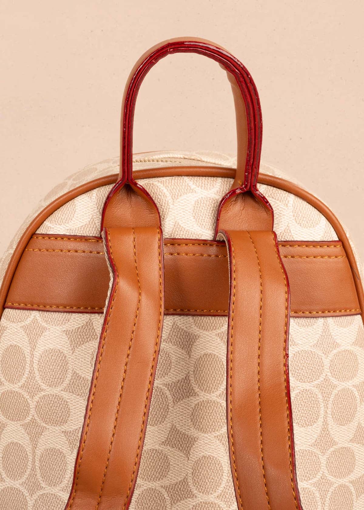 Morral color beige con estampado 105365