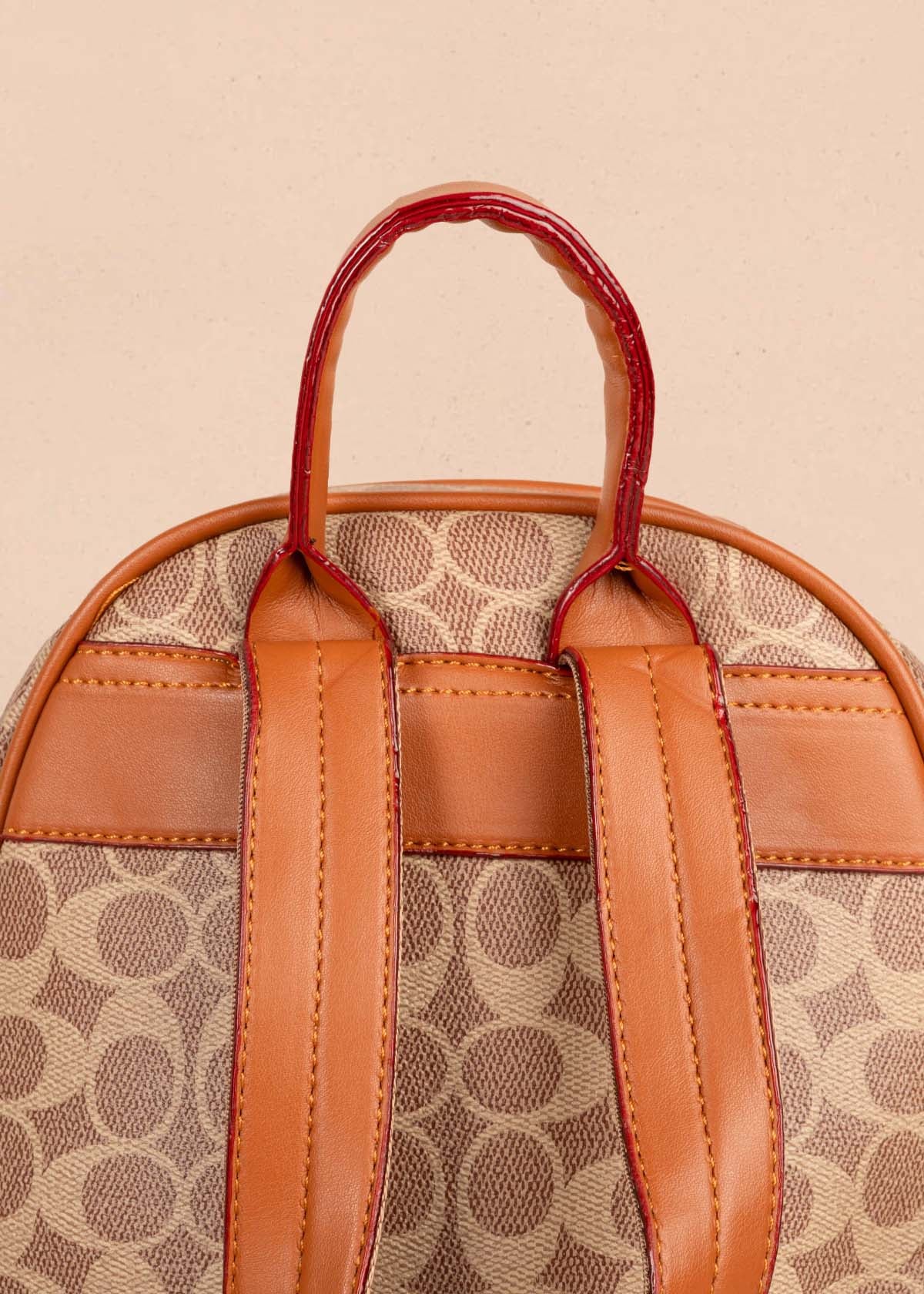 Morral color café con estampado 105365