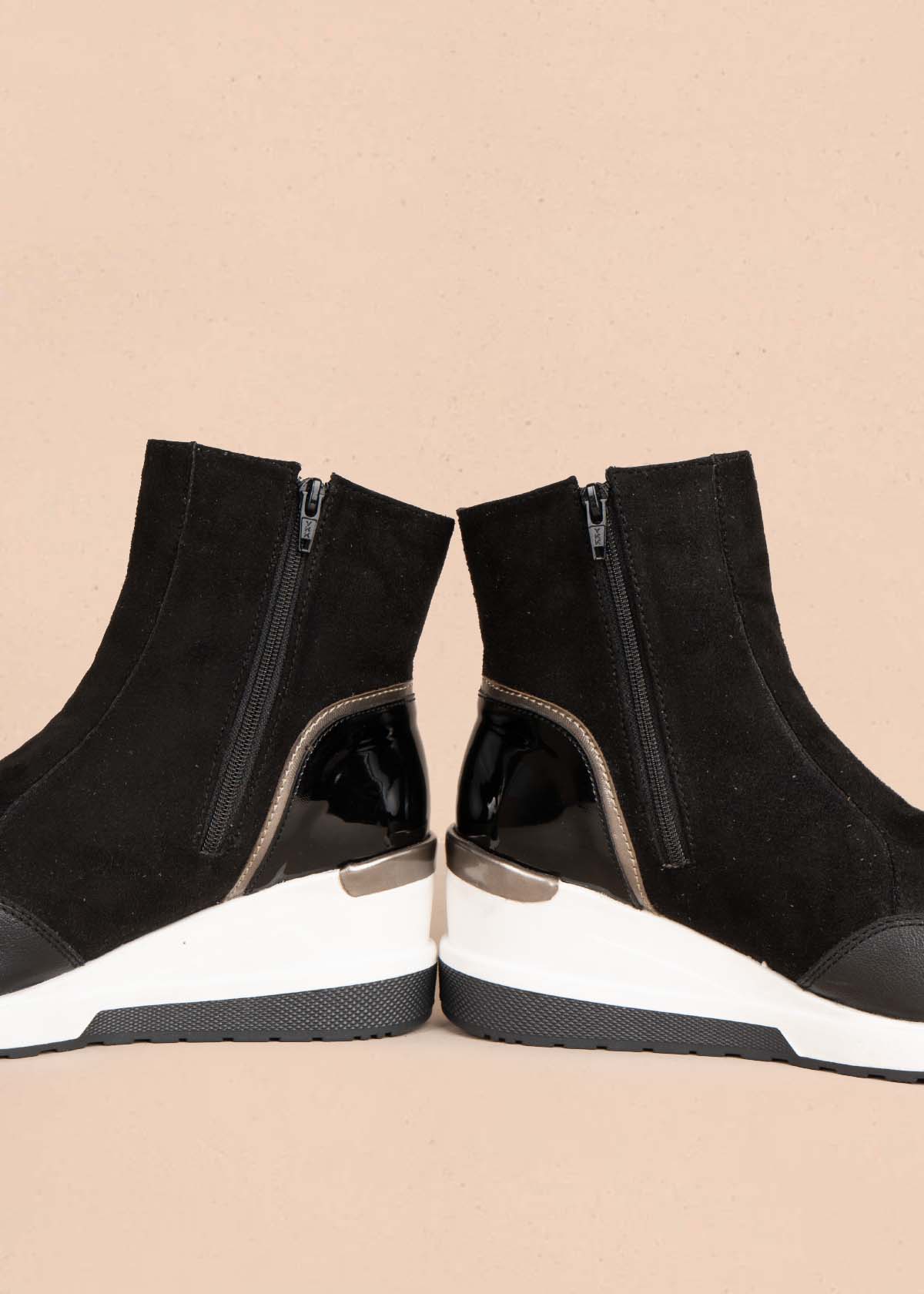 Botines color negro con cierre lateral 105598