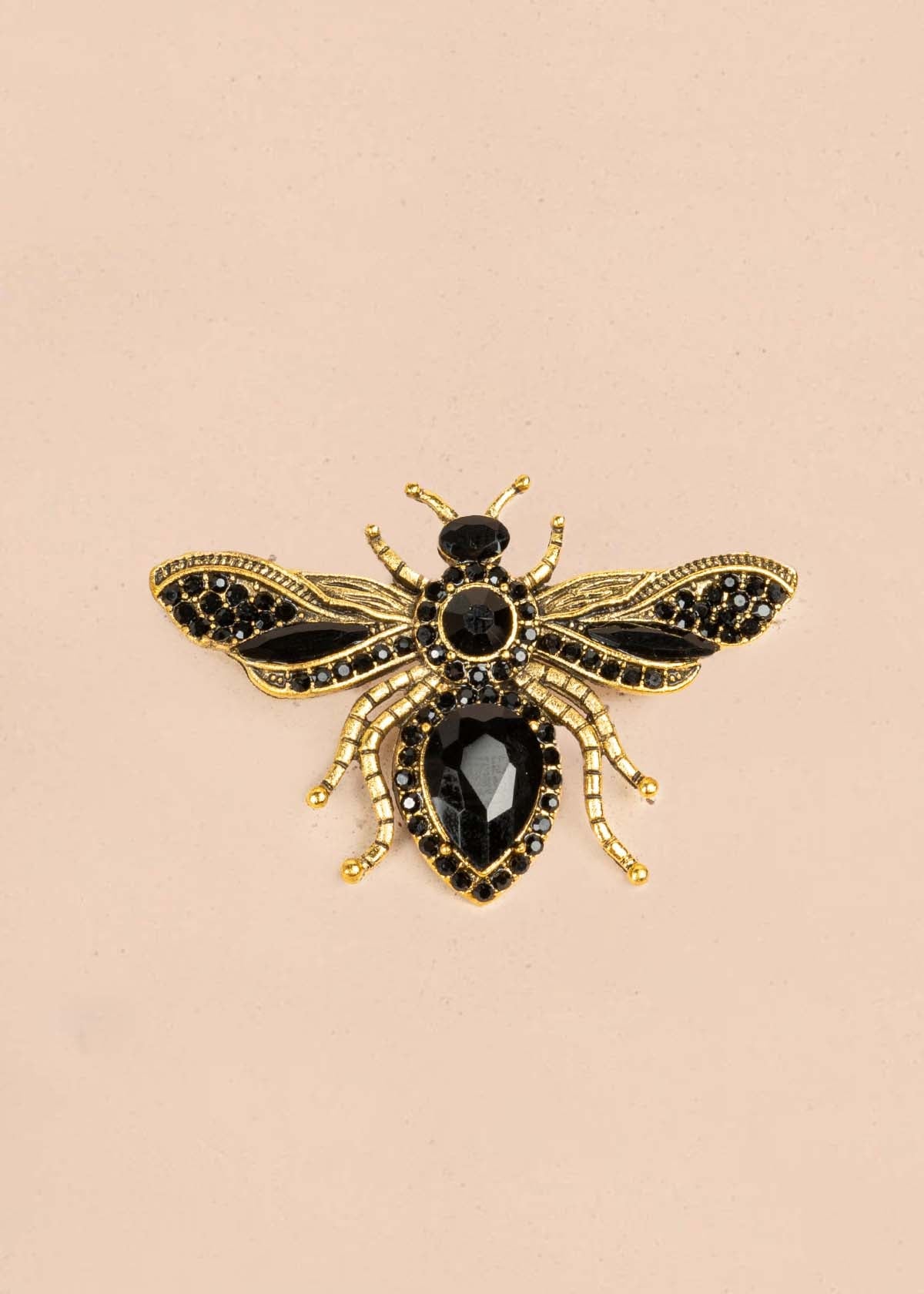Prendedor de avispa color negro 105661