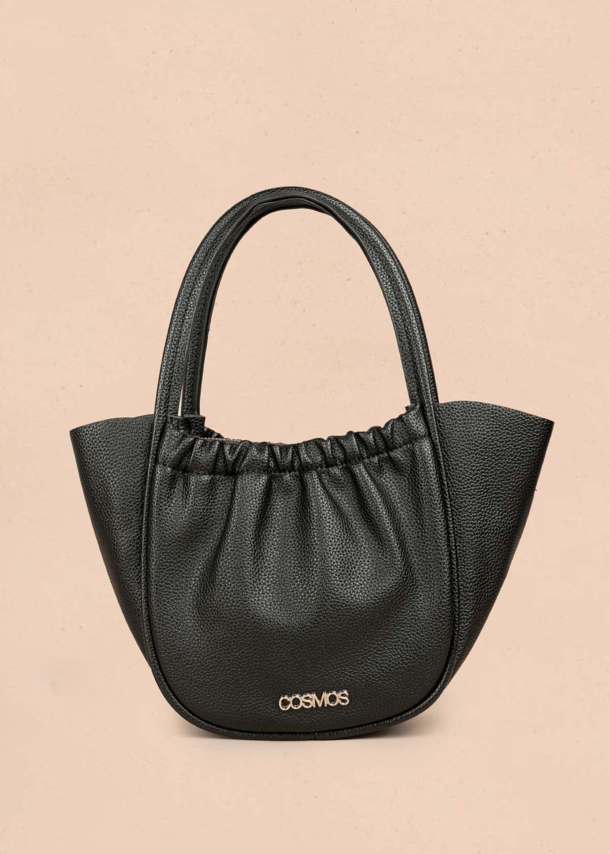 Bolso tipo cartera color negro con resorte 105702