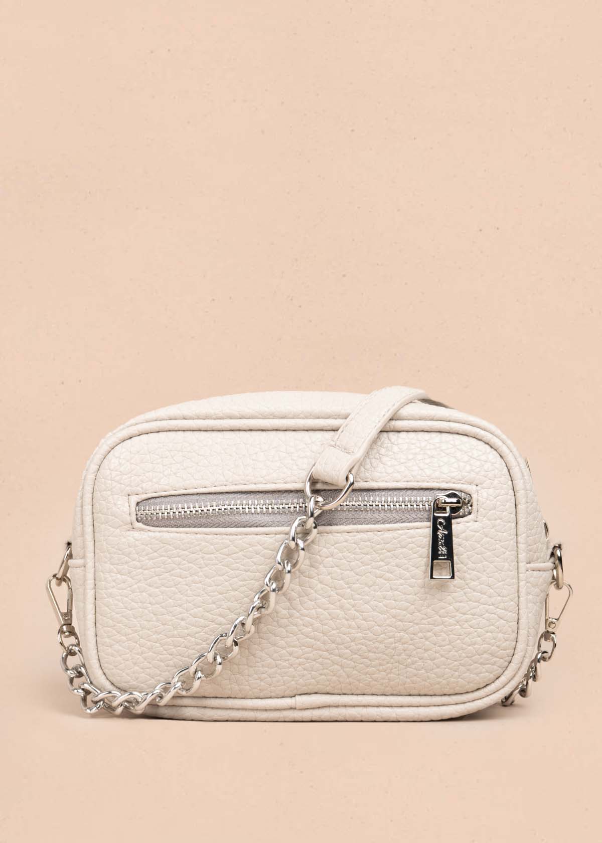 Bolso manos libres color gris con taches 105753
