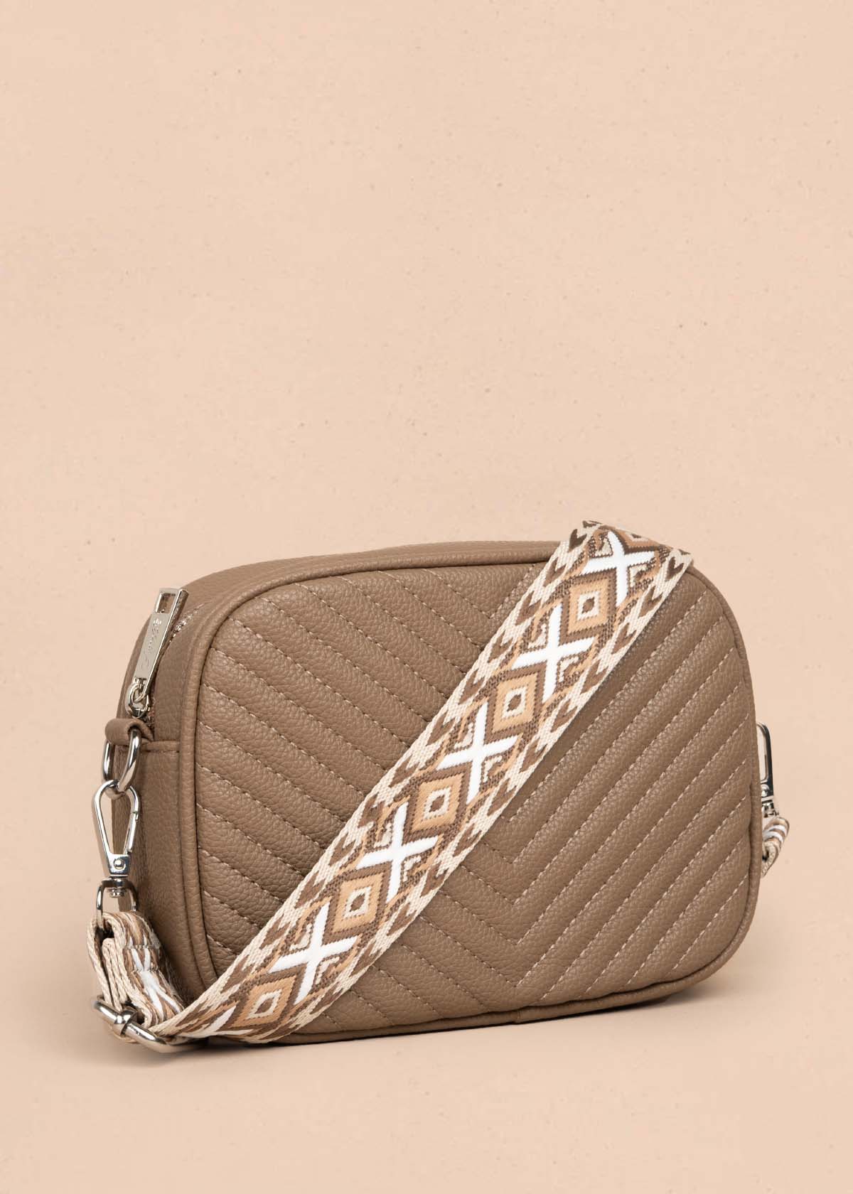 Bolso manos libres color taupe 105754