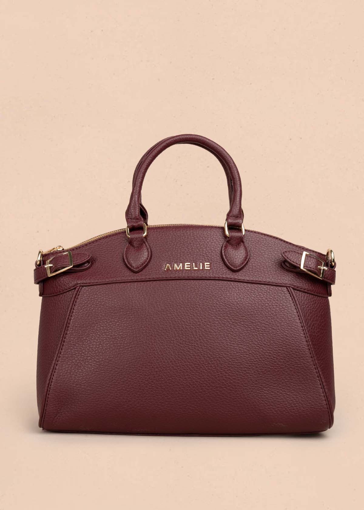 Bolso tipo cartera color vinotinto 105770