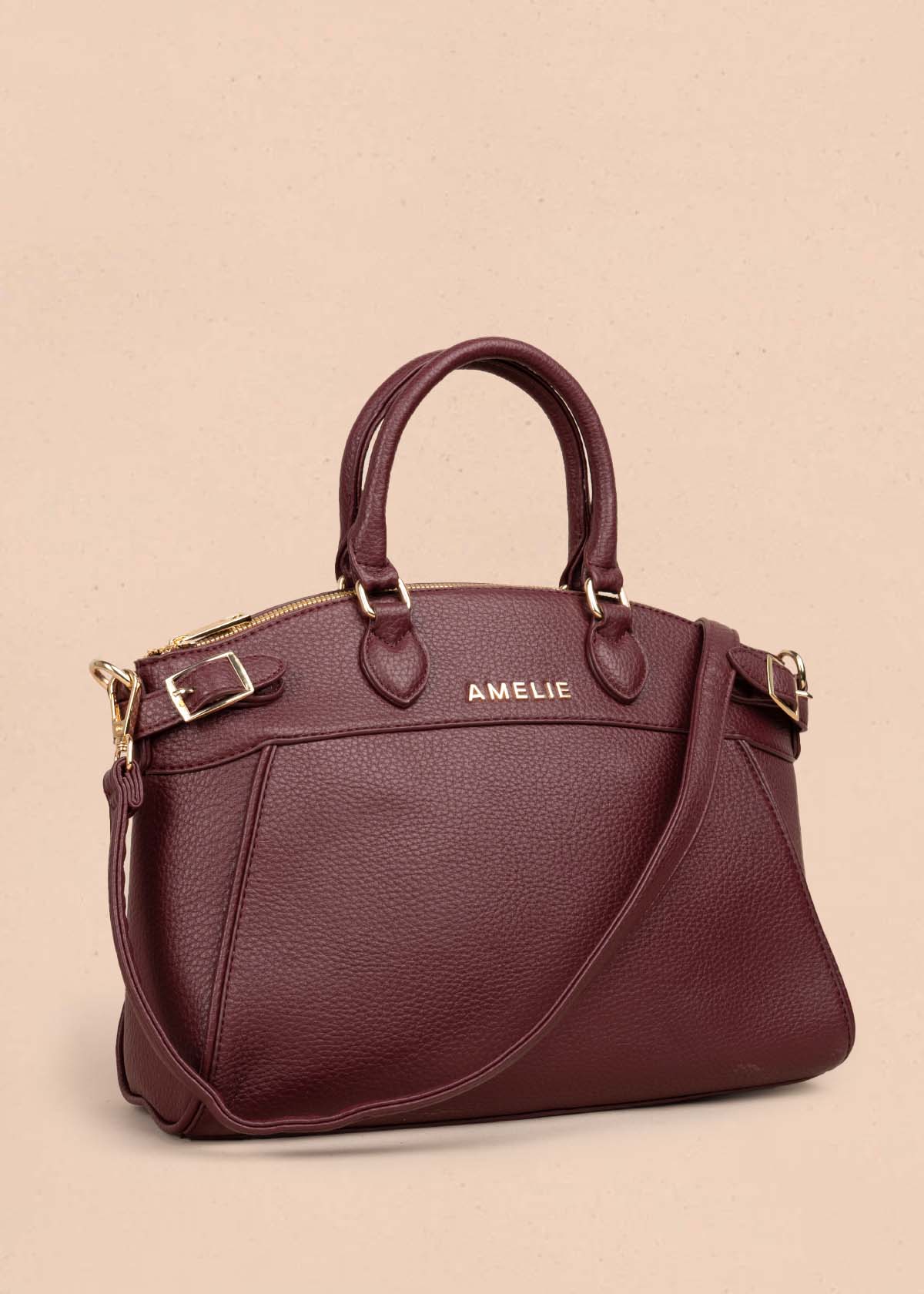 Bolso tipo cartera color vinotinto 105770