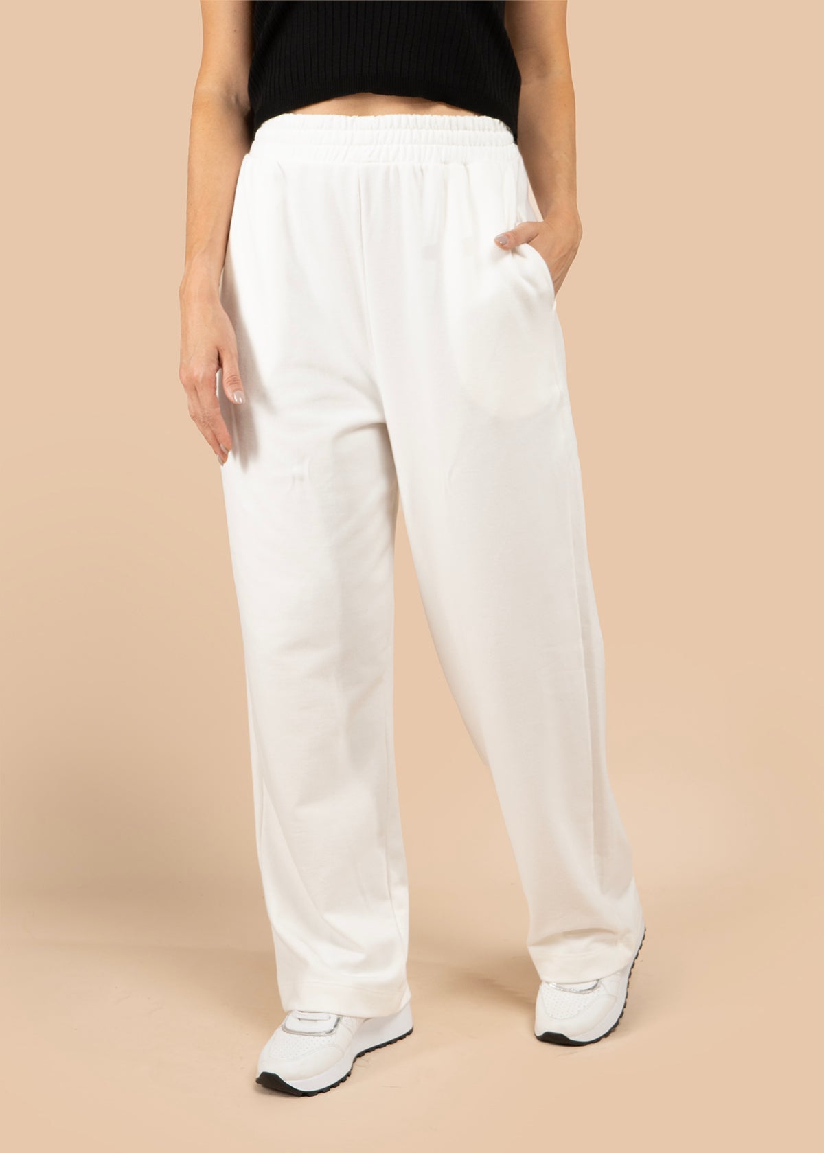 Pantalón color beige con pretina elástica 105849