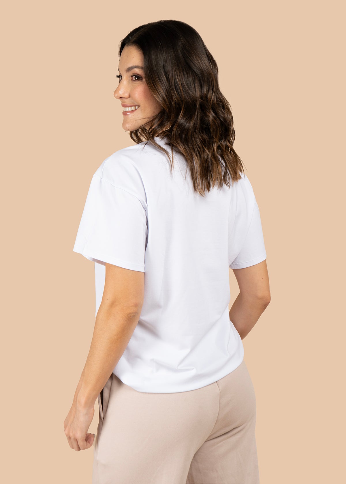 Camiseta color blanco con estampado 105881