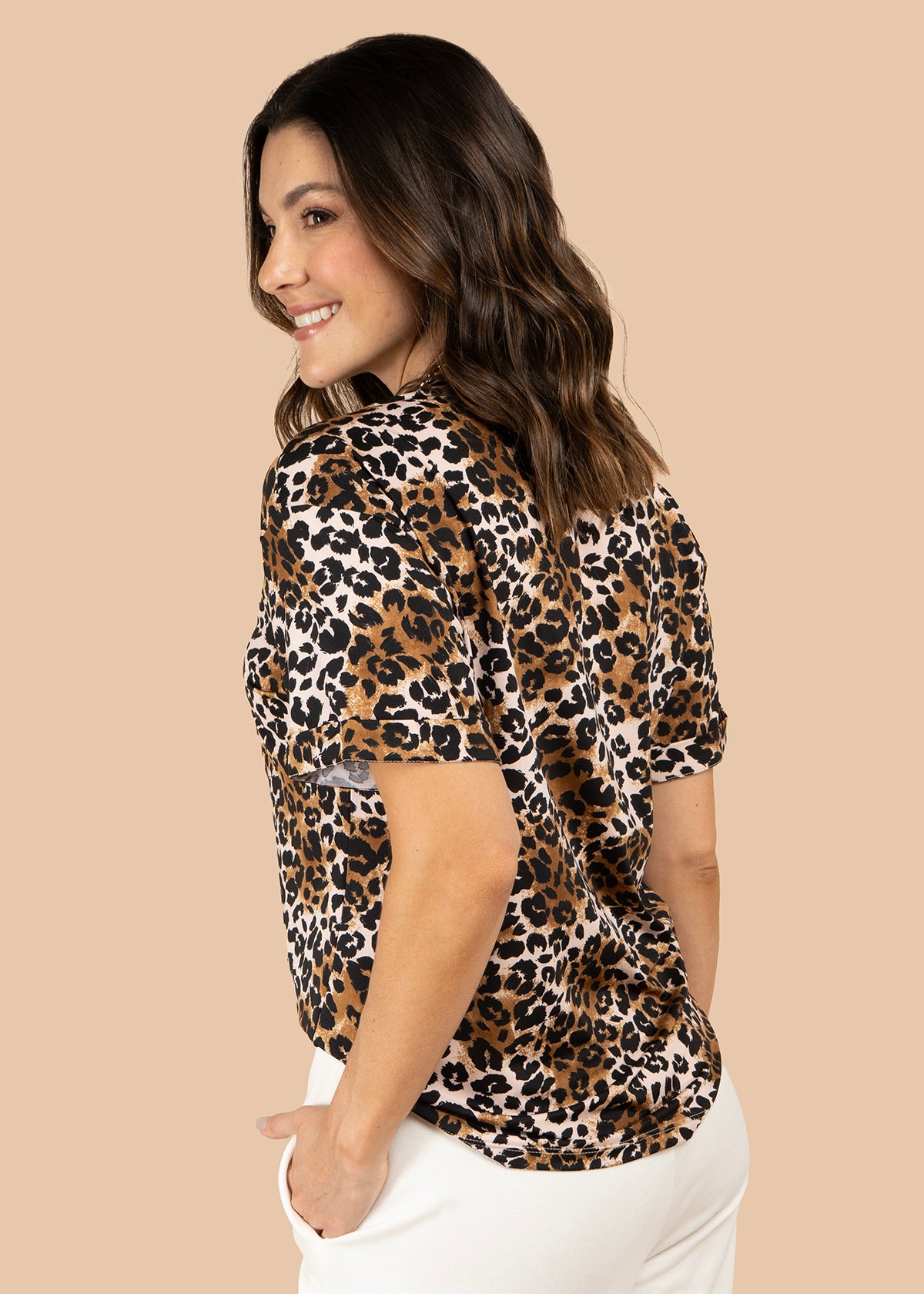 Camiseta con estampado animal print 105884