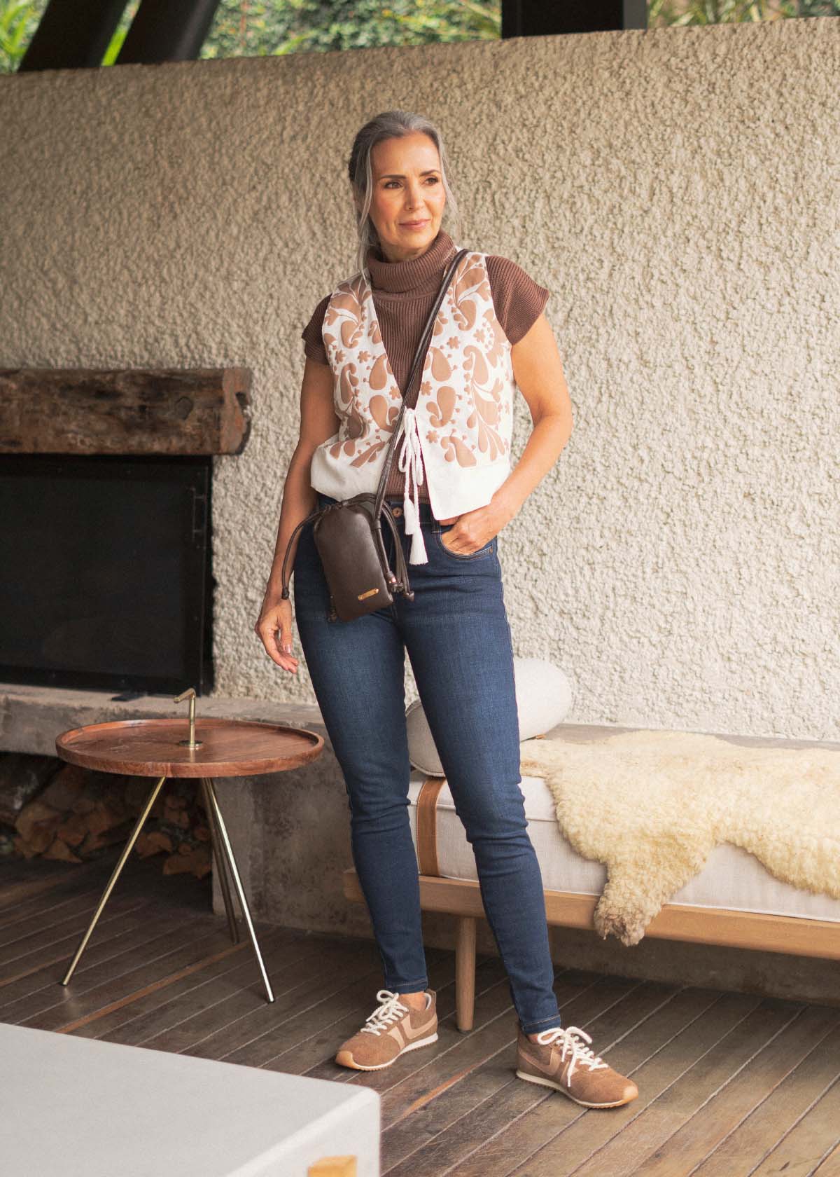 Jean color azul con corte skinny y ajuste al tobillo 106012