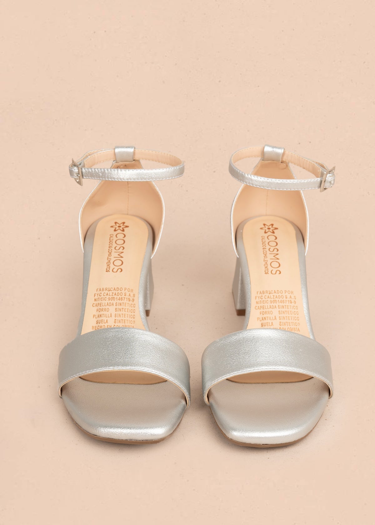 Sandalias de fiesta color plata 106092