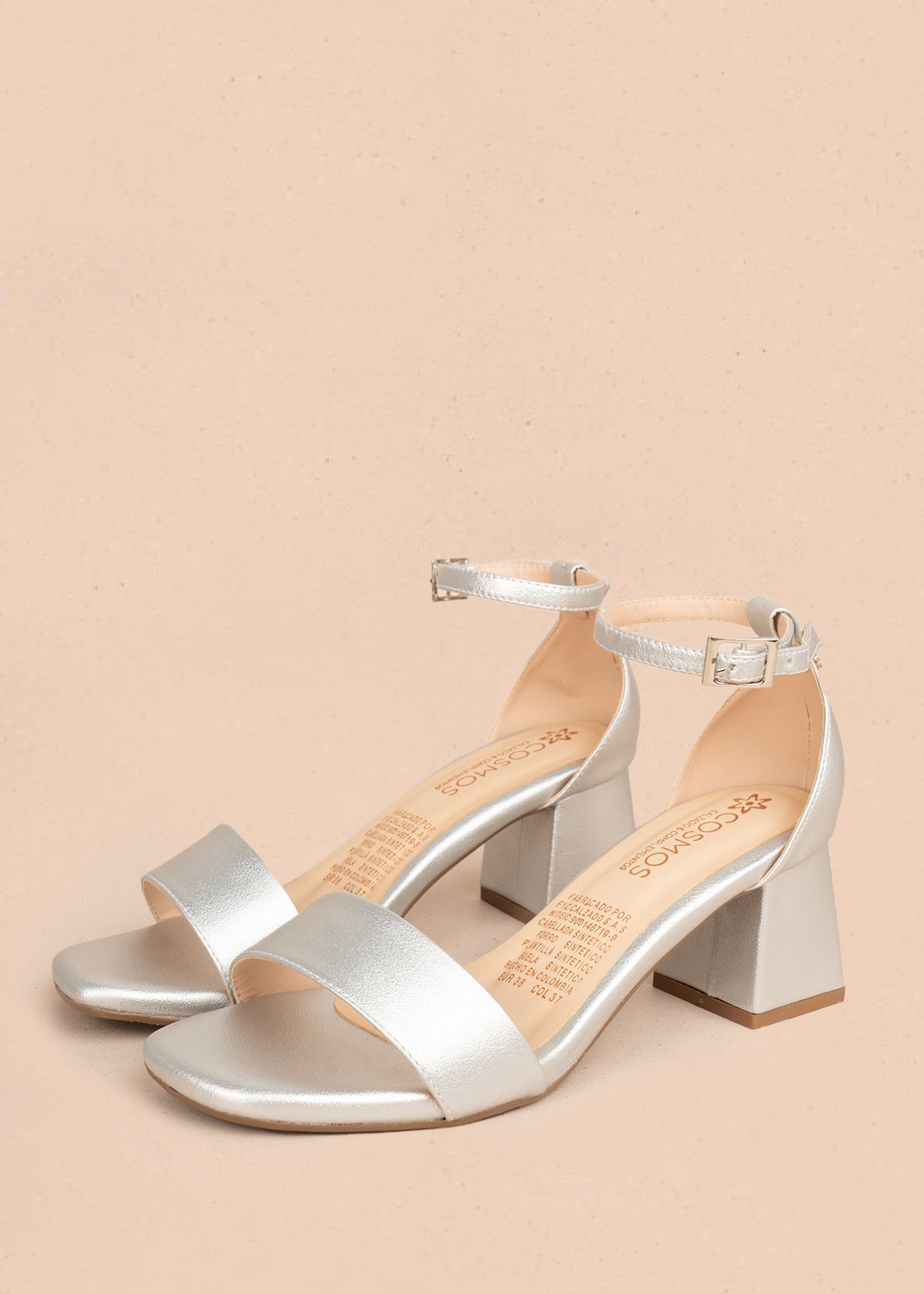 Sandalias de fiesta color plata 106092