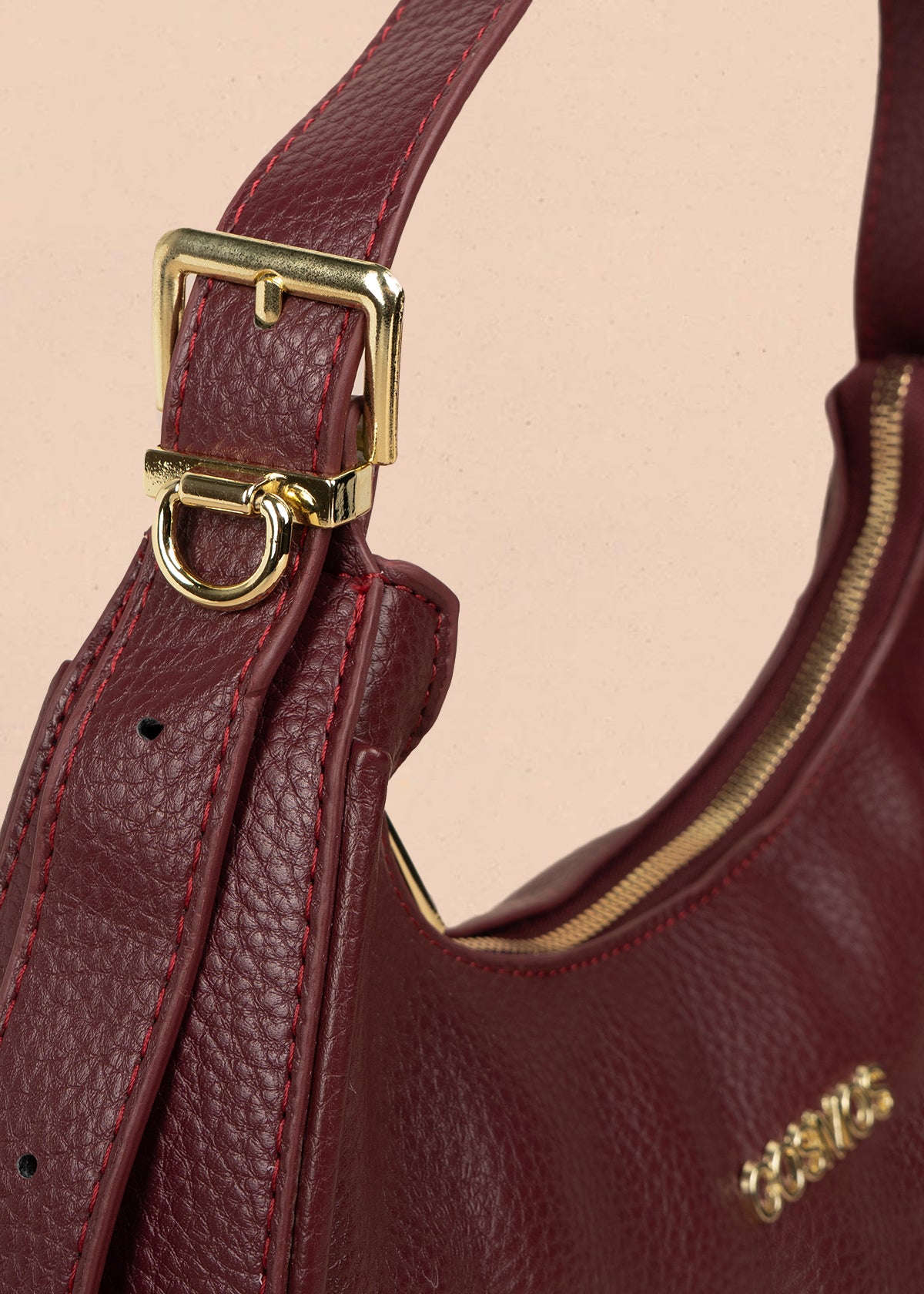 Bolso tipo cartera color vinotinto con pañoleta 106188
