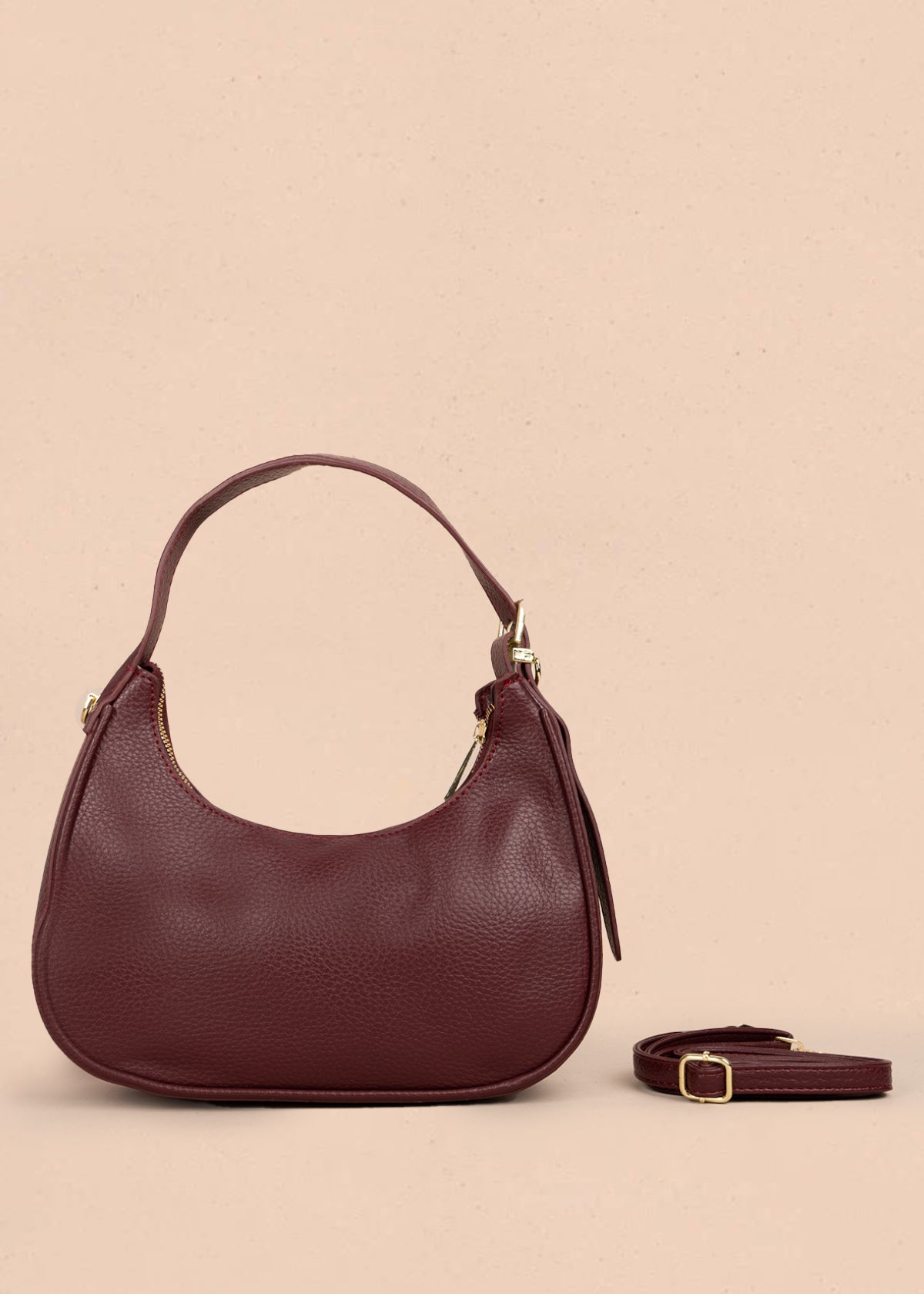 Bolso tipo cartera color vinotinto con pañoleta 106188