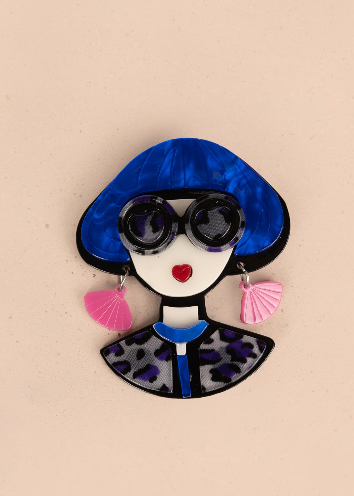 Prendedor de mujer color azul 106196