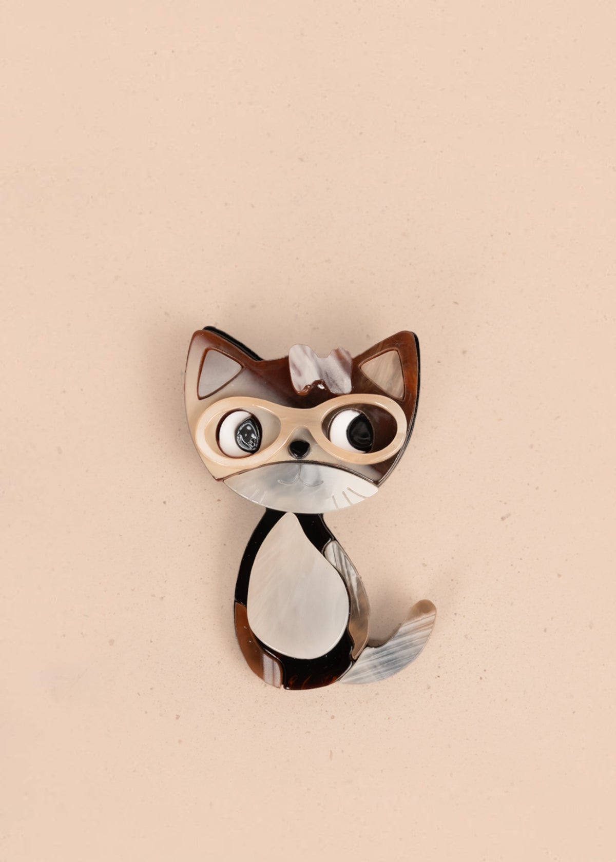 Prendedor de gato con gafas 106207