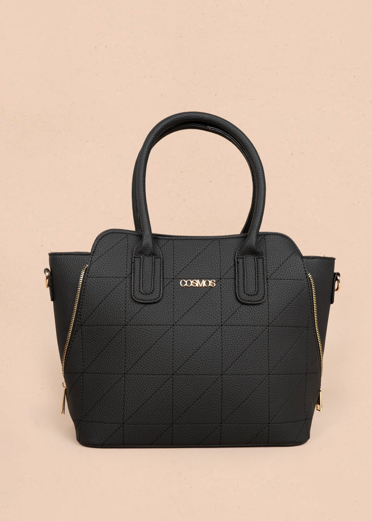 Bolso tipo shopping color negro con monedero 106288