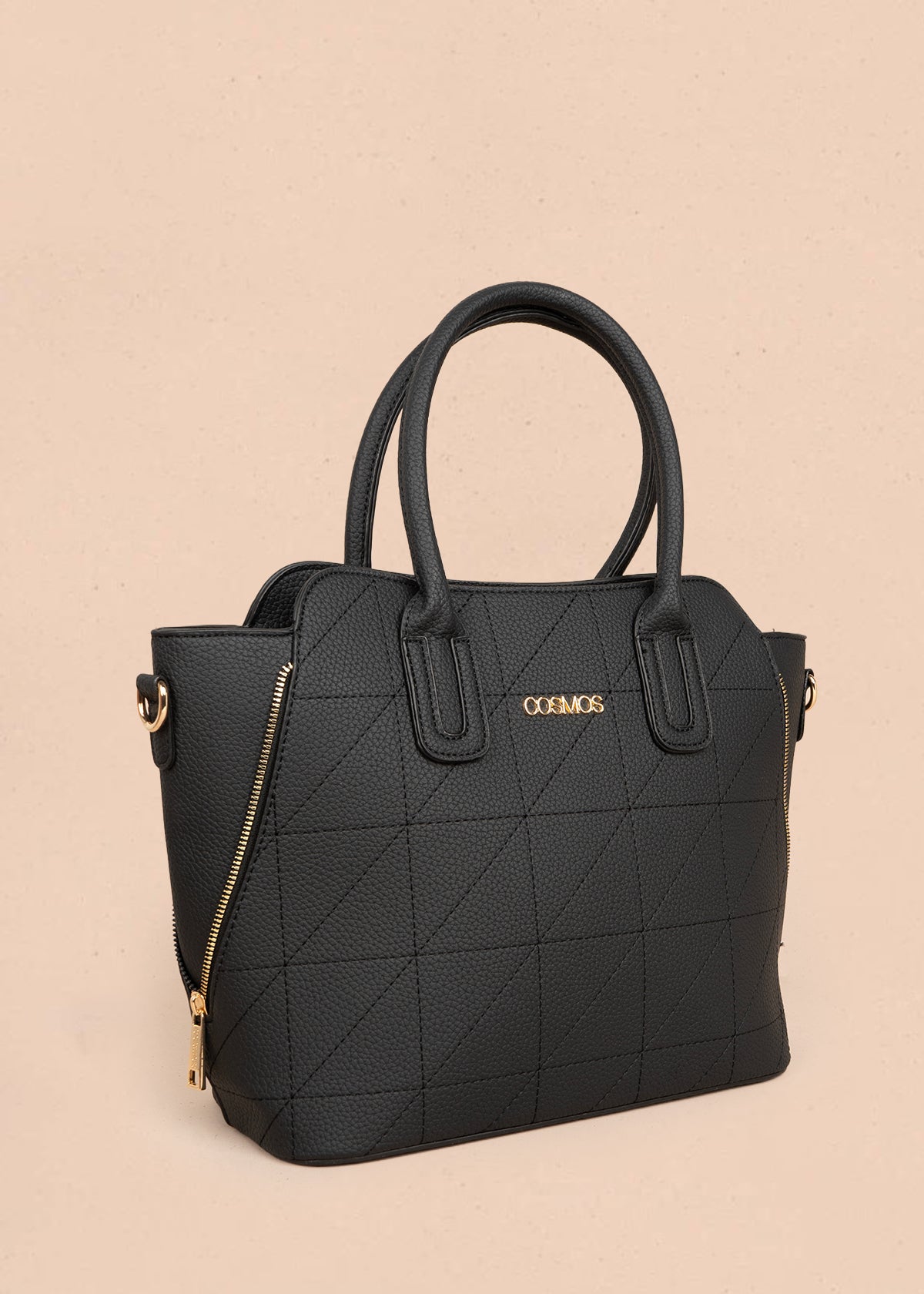 Bolso tipo shopping color negro con monedero 106288