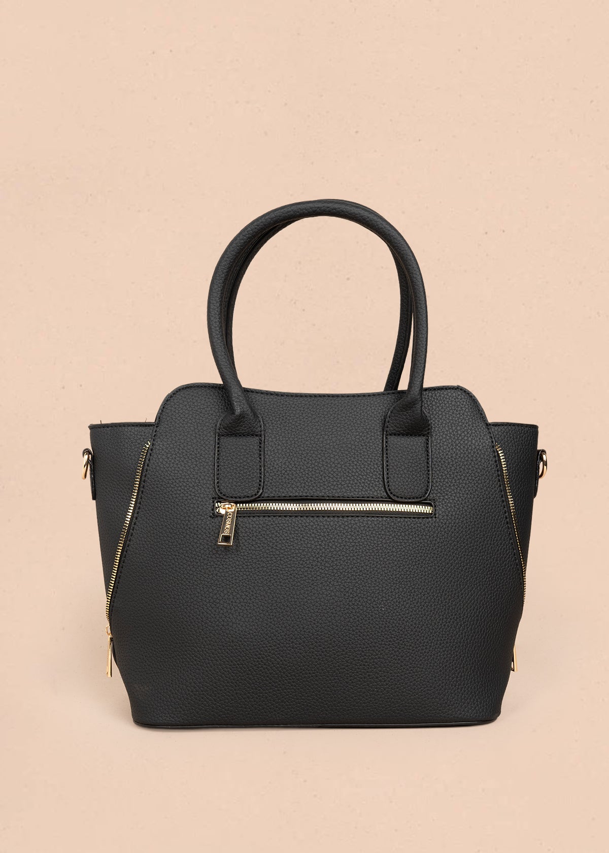 Bolso tipo shopping color negro con monedero 106288