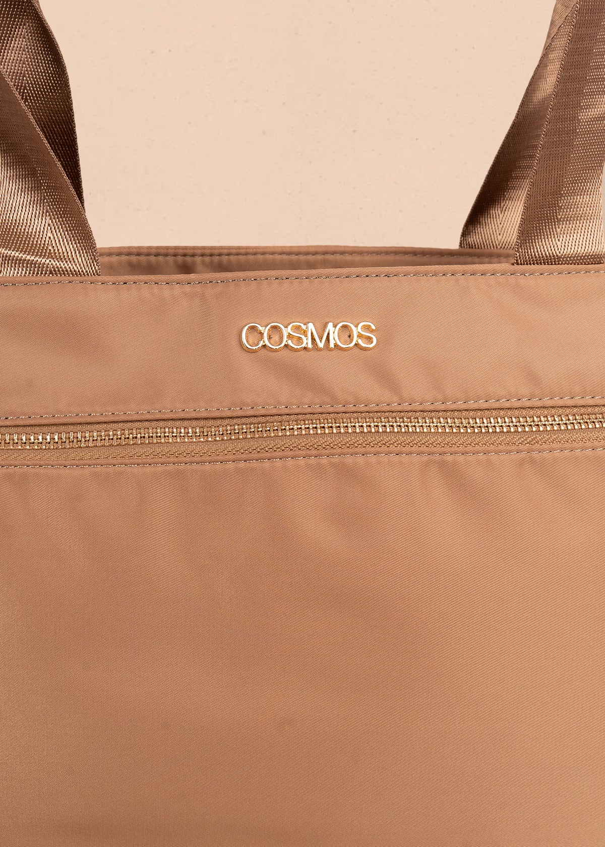 Bolso tipo shopping color caqui con bolsillo frontal 106290