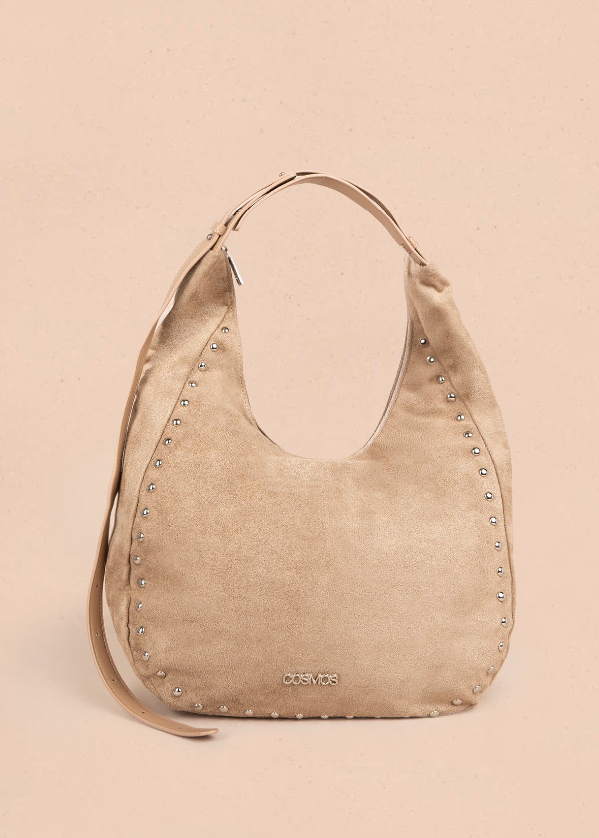 Bolso tipo shopping color beige con taches 106291