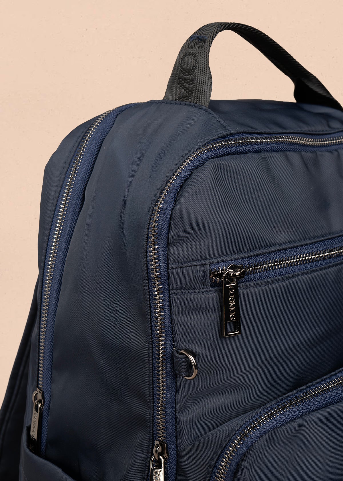 Morral color azul en textil con bolsillos delanteros 106298