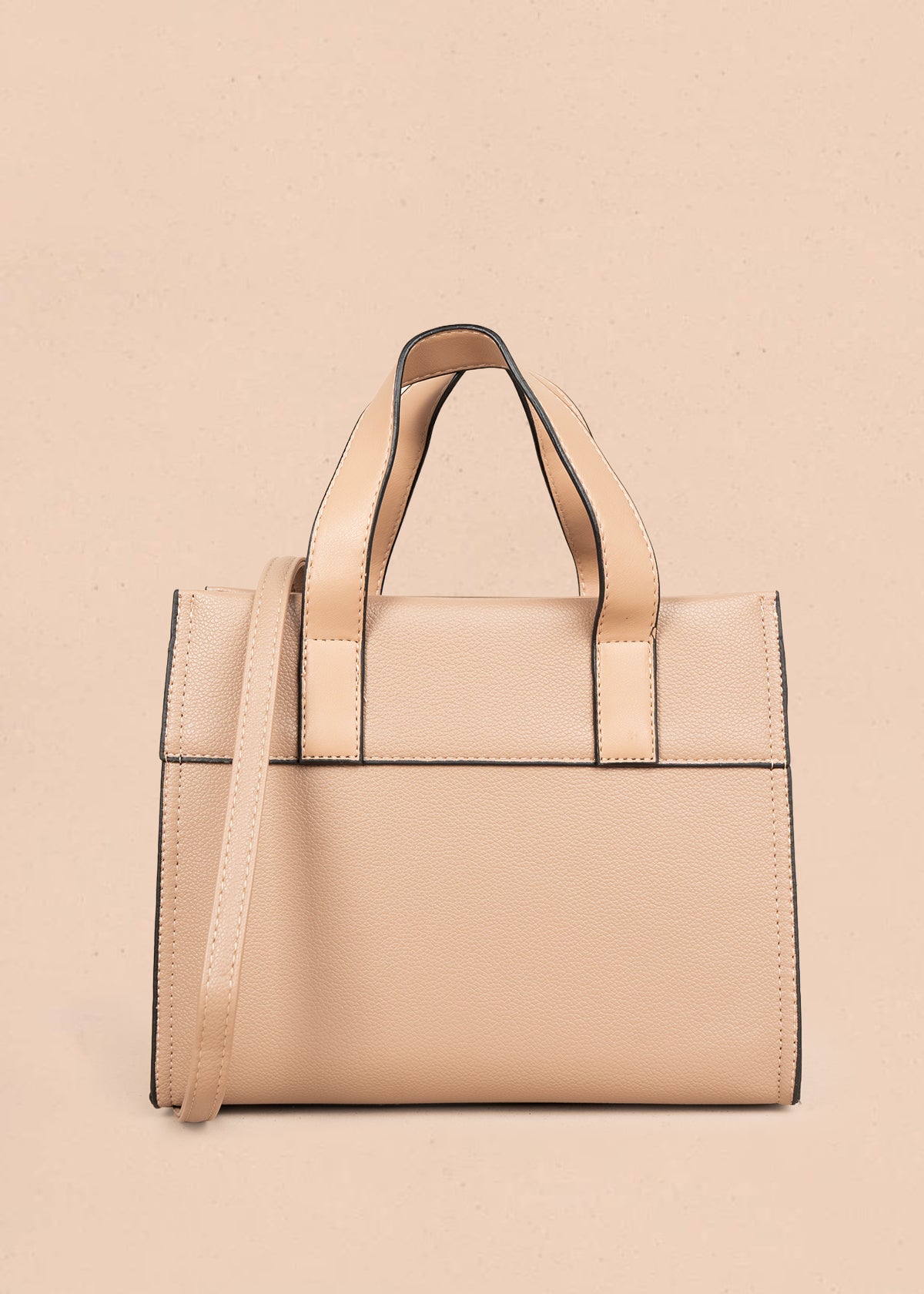 Bolso tipo cartera color moca 106323